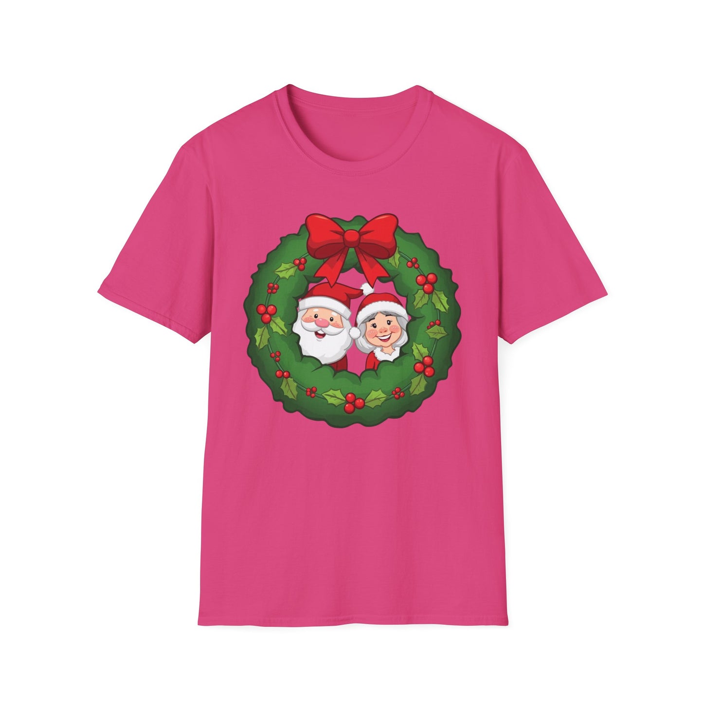 Santa and Mrs. Claus in a Wreath Shirt, Family Christmas Shirts, Christmas T Shirt, Holiday Shirt, Cute Xmas Shirt for the family, Holiday Gift