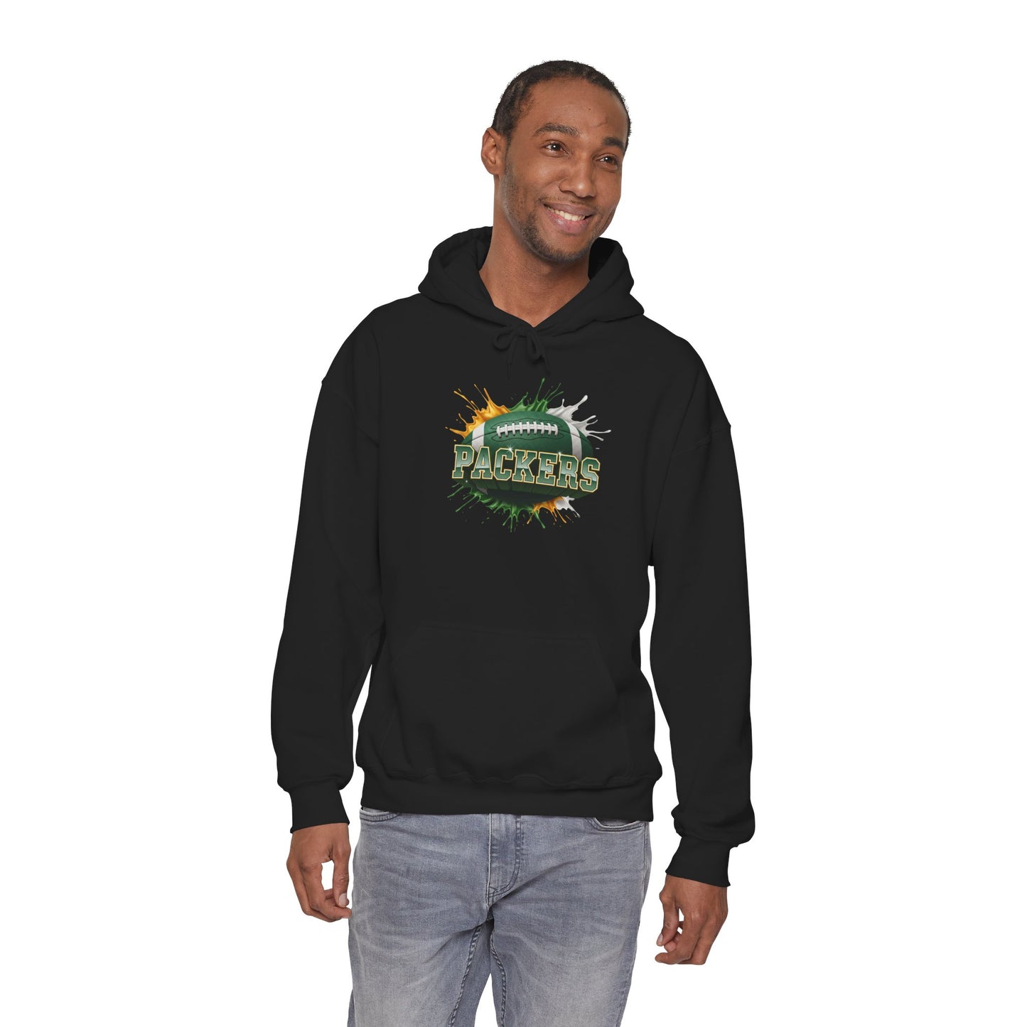 Green Bay Football Hoodie, Green Bay Team Hoodie, Football Gift for Green Bay Fans, Game Day Sports Fan Apparel, Football Fan Gift
