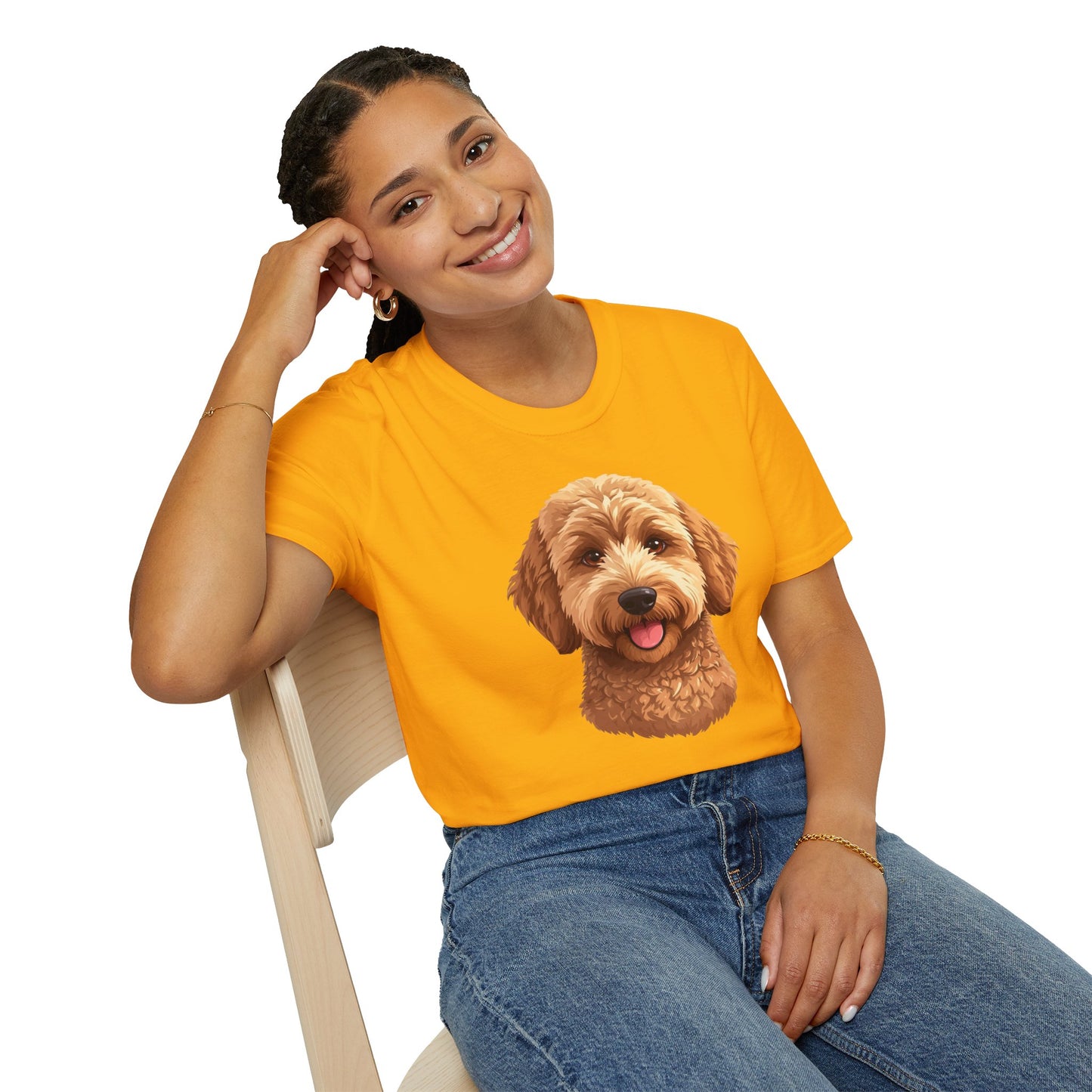 Goldendoodle Dog Portrait Shirt – Goldendoodle Dog Lover Gift, Cute Dog Mom Tee, Dog Dad Shirt, Pet Breed Apparel