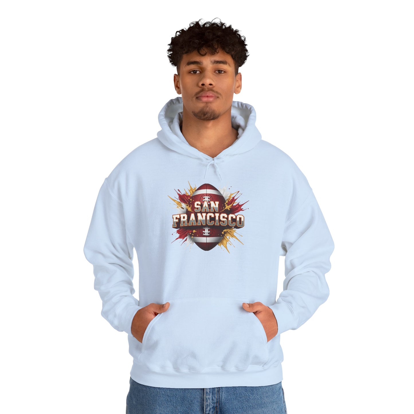 San Francisco Football Hoodie, San Francisco Team Hoodie, Football Gift for San Francisco Fans, Game Day Sports Fan Apparel, Football Fan