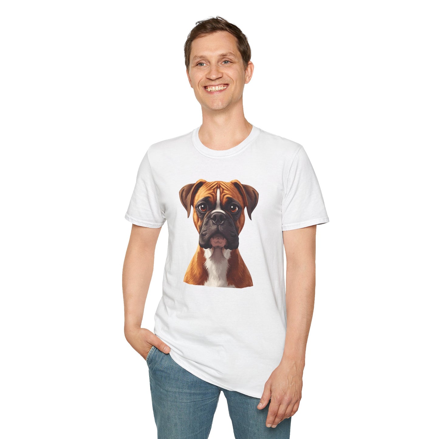 Boxer Dog Portrait Shirt – Boxer Dog Lover Gift, Cute Dog Mom Tee, Dog Dad Shirt, Pet Breed Apparel