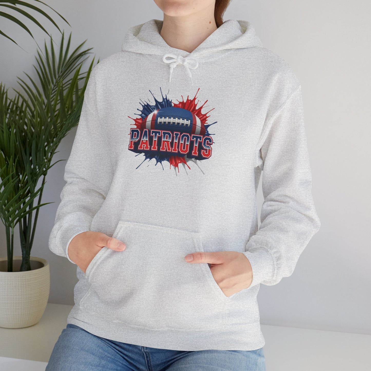 New England Football Hoodie, New England Team Hoodie, Football Gift for New England Fans, Game Day Sports Fan Apparel, Football Fan Gift