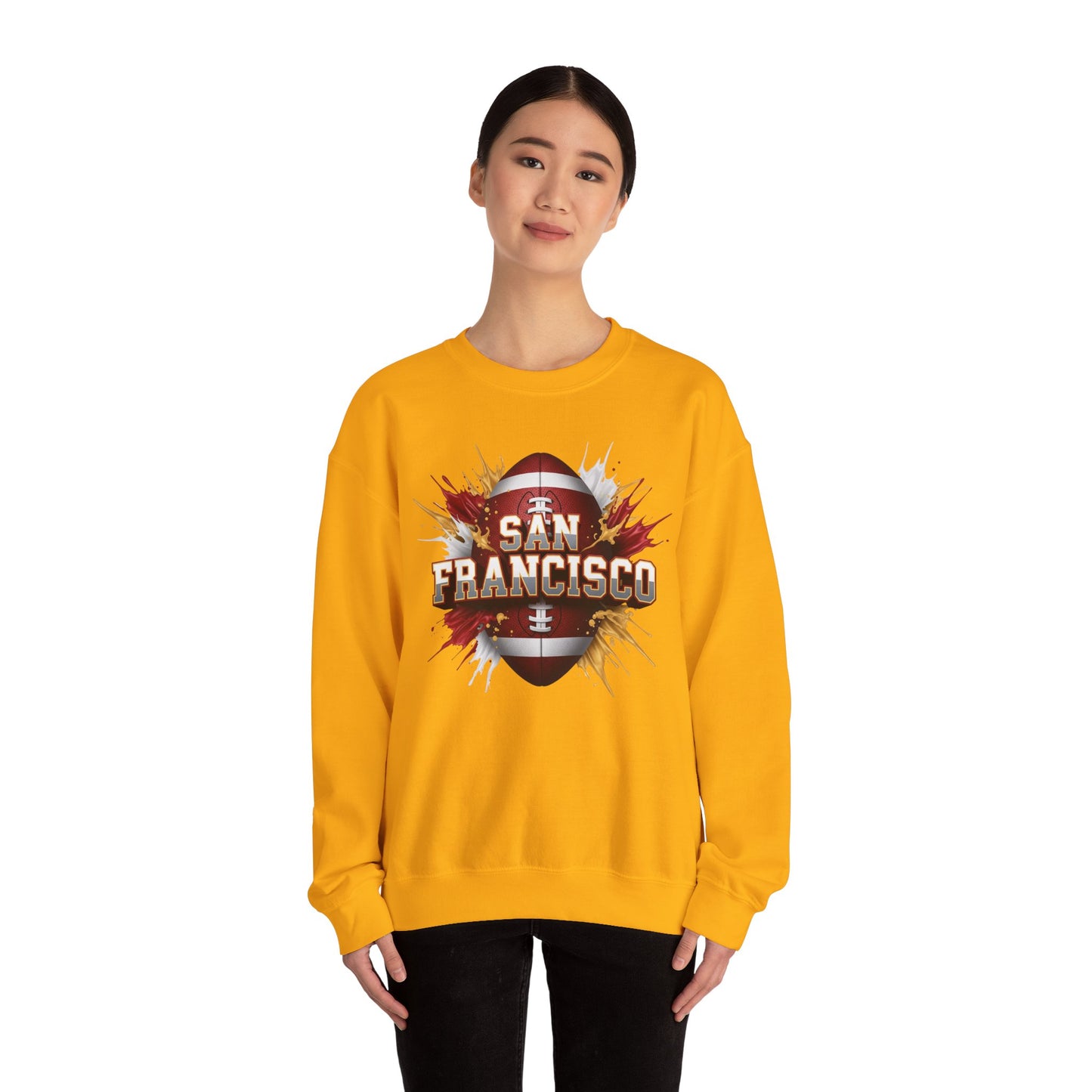 San Francisco Football Sweatshirt, San Francisco Team Sweatshirt, Football Gift for San Fran Fans, Game Day Fan Apparel, Football Fan Gift