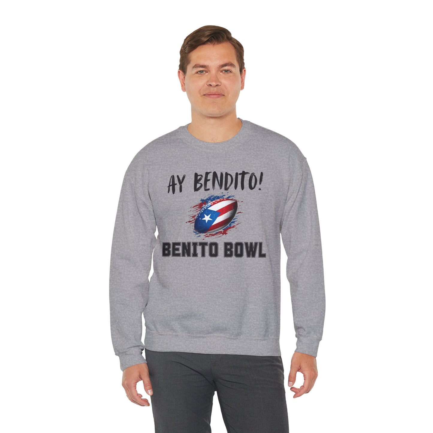 Ay Bendito! Benito Bowl Sweatshirt, Halftime Benito Shirt, Football Fan Gift, Benito Sweatshirt, Puerto Rico Heritage Boriqua Pride Gift