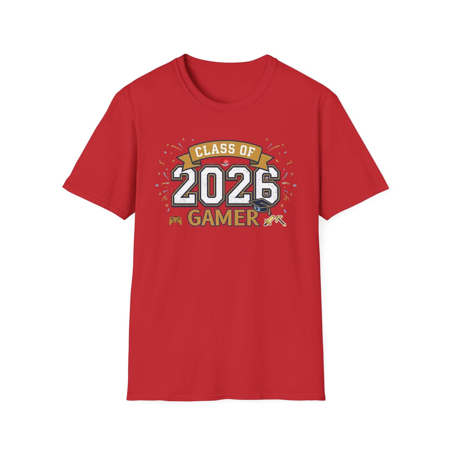 Class of 2026 Gamer T-Shirt – Graduation Gift for Gamers, Senior 2026 Shirt, Video Game Grad Tee, High School or College
