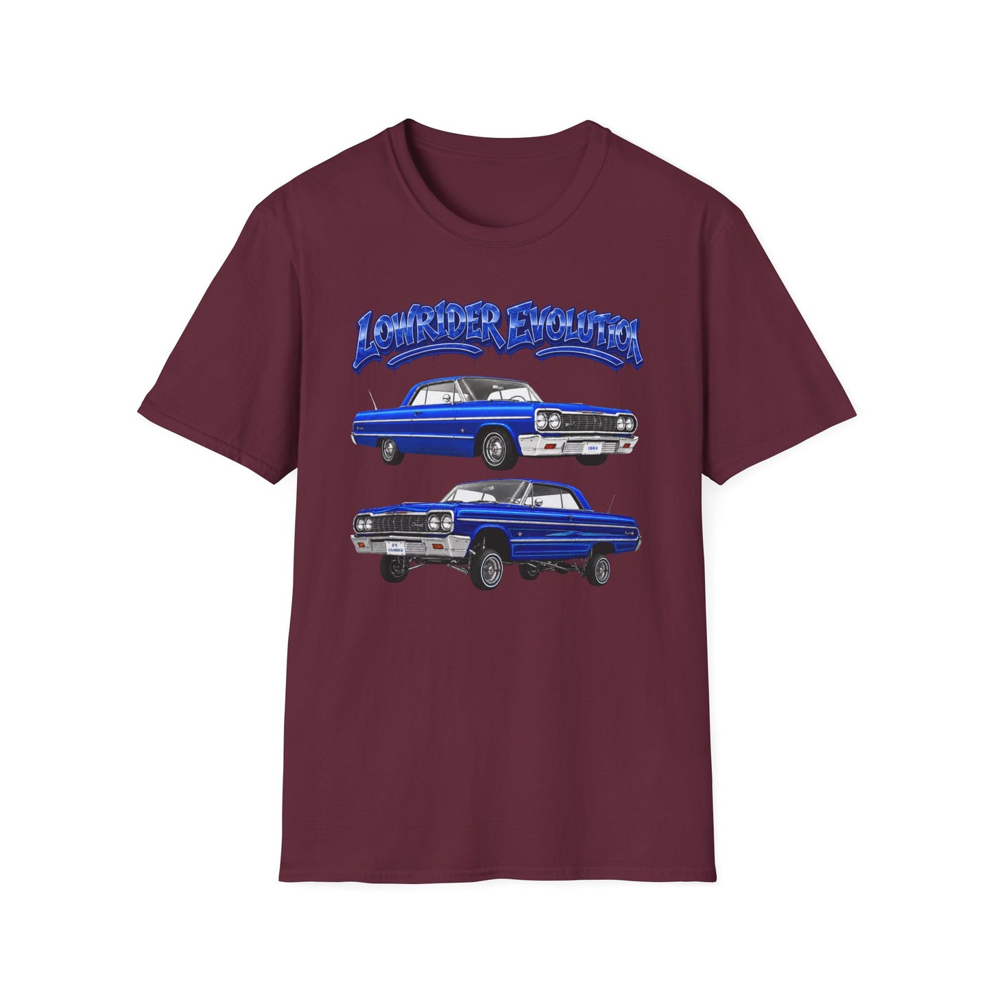 Classic Lowrider Shirt, Lowrider Evolution Tee, Blue Vintage Car Shirt, Car Enthusiast Gift, Retro Auto Graphic Tee