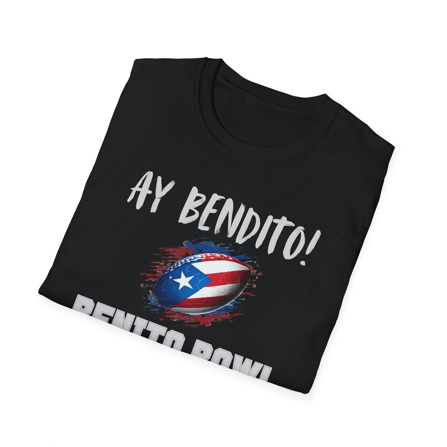 Ay Bendito! Benito Bowl T-Shirt, Halftime Benito Shirt, Football Fan Gift, Benito Tee, Puerto Rico Heritage Boriqua Pride Gift
