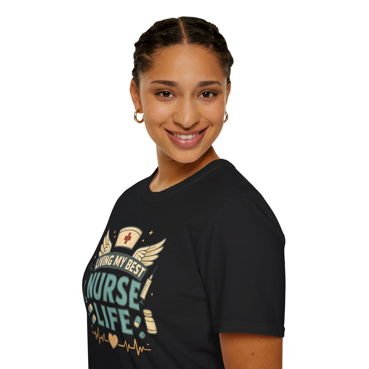 Living My Best Nurse Life Shirt – Cute Nurse Shirt for Women – RN Nurse Life Tee – Nurse Appreciation Gift, Medical Worker Shirt