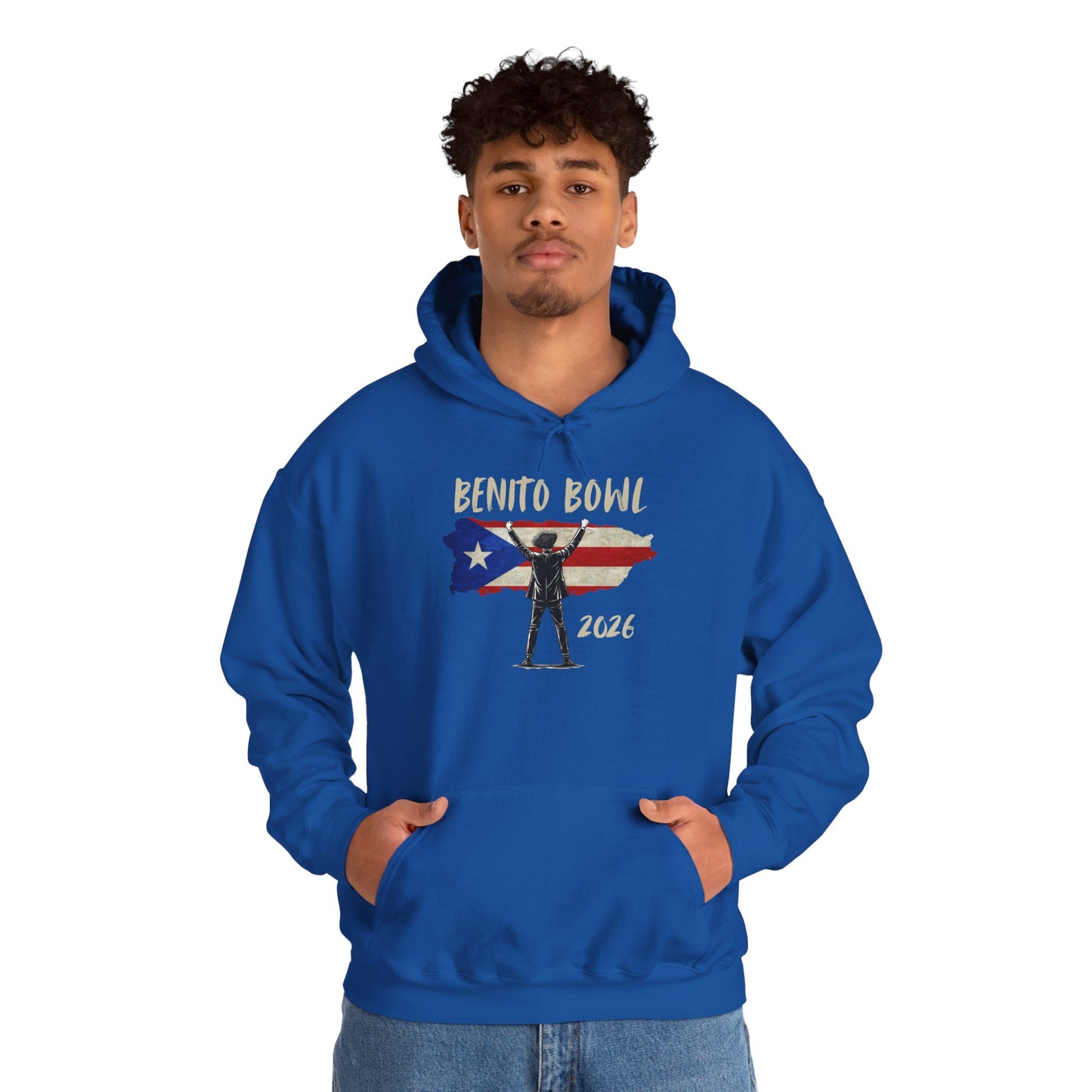 Benito Bowl 2026 PR Flag Hoodie, Benito Bowl, Football Fan Gift, Puerto Rico Boricua Heritage Culture Pride Hoodie
