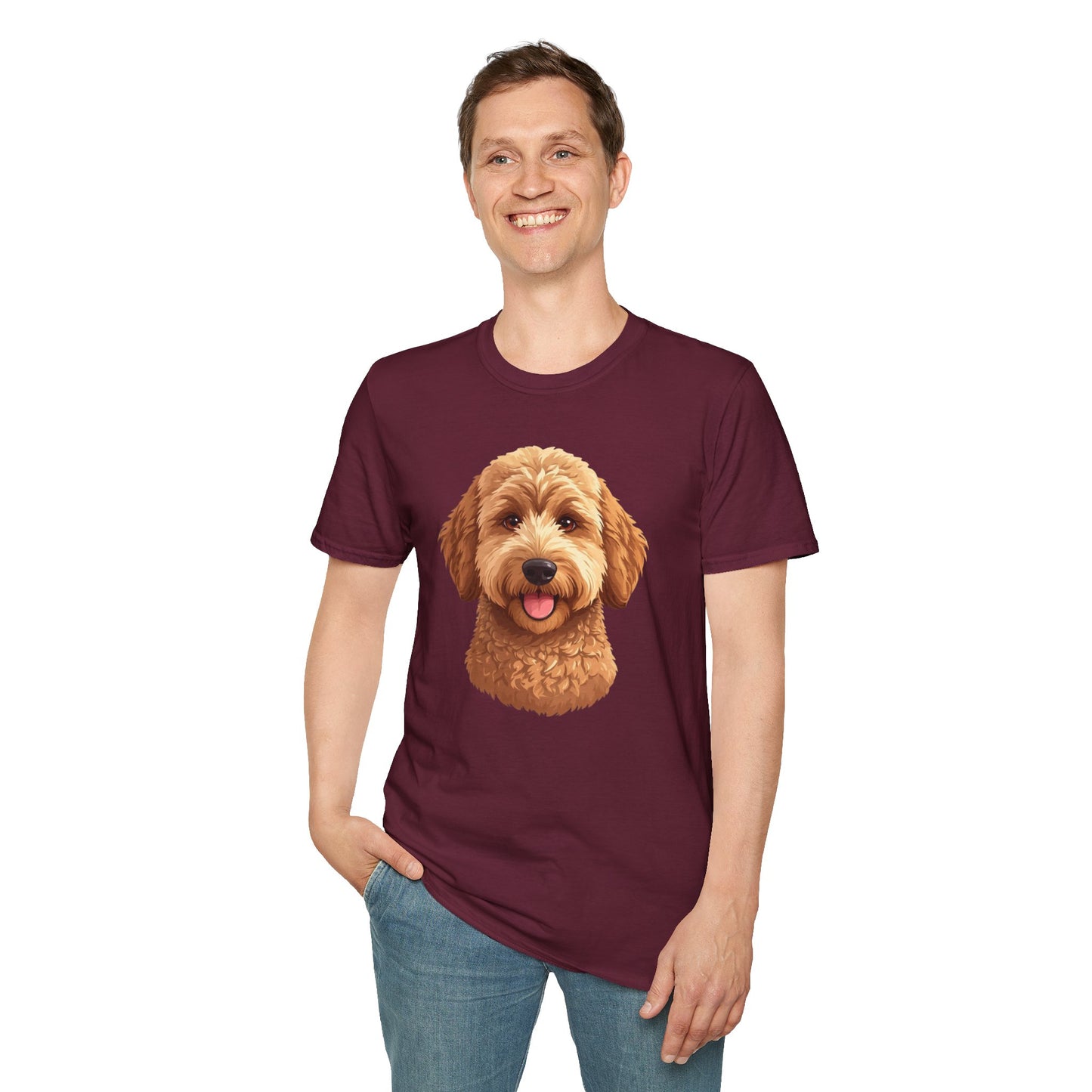 Goldendoodle Dog Portrait Shirt – Goldendoodle Dog Lover Gift, Cute Dog Mom Tee, Dog Dad Shirt, Pet Breed Apparel