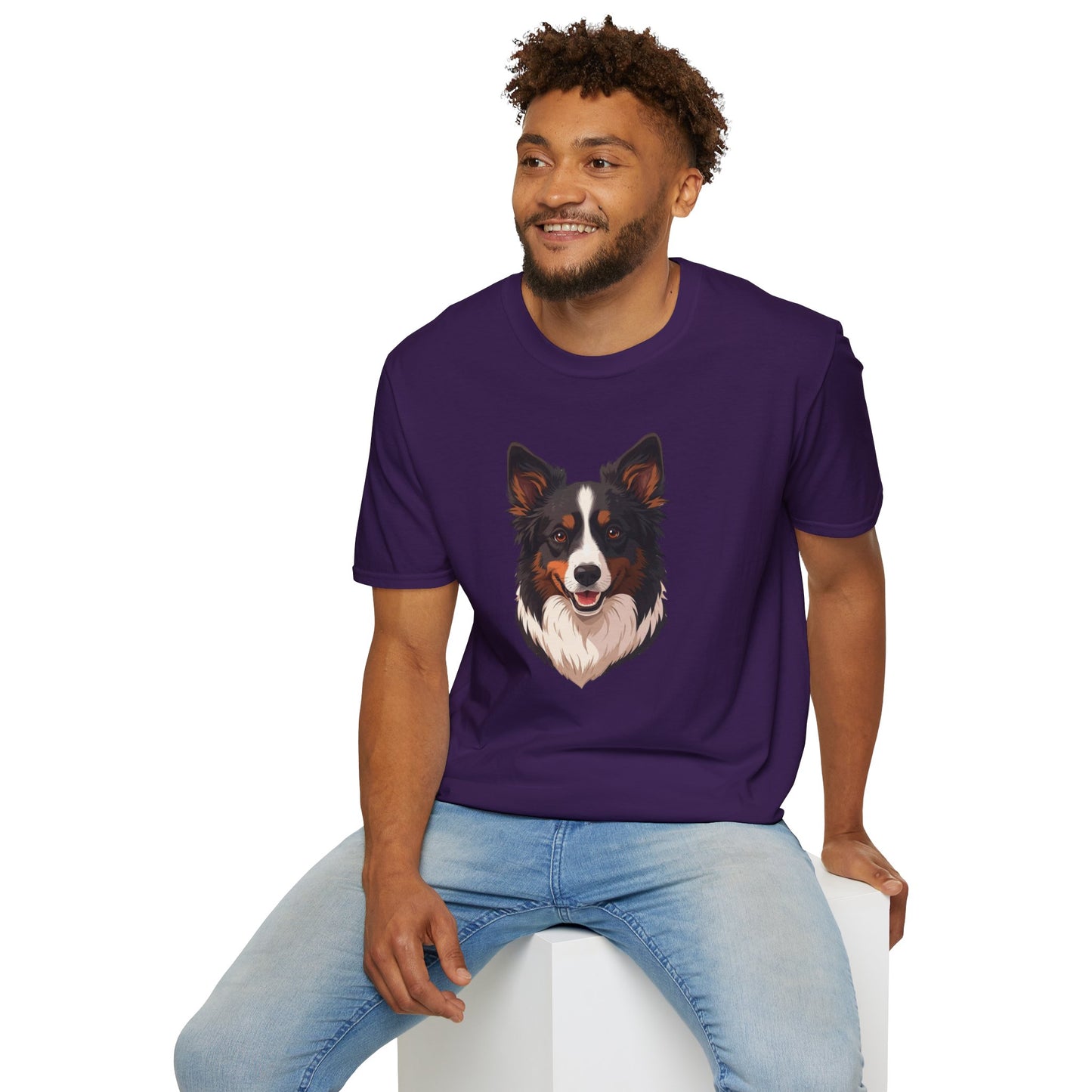 Border Collie Dog Portrait Shirt – Border Collie Dog Lover Gift, Cute Dog Mom Tee, Dog Dad Shirt, Pet Breed Apparel