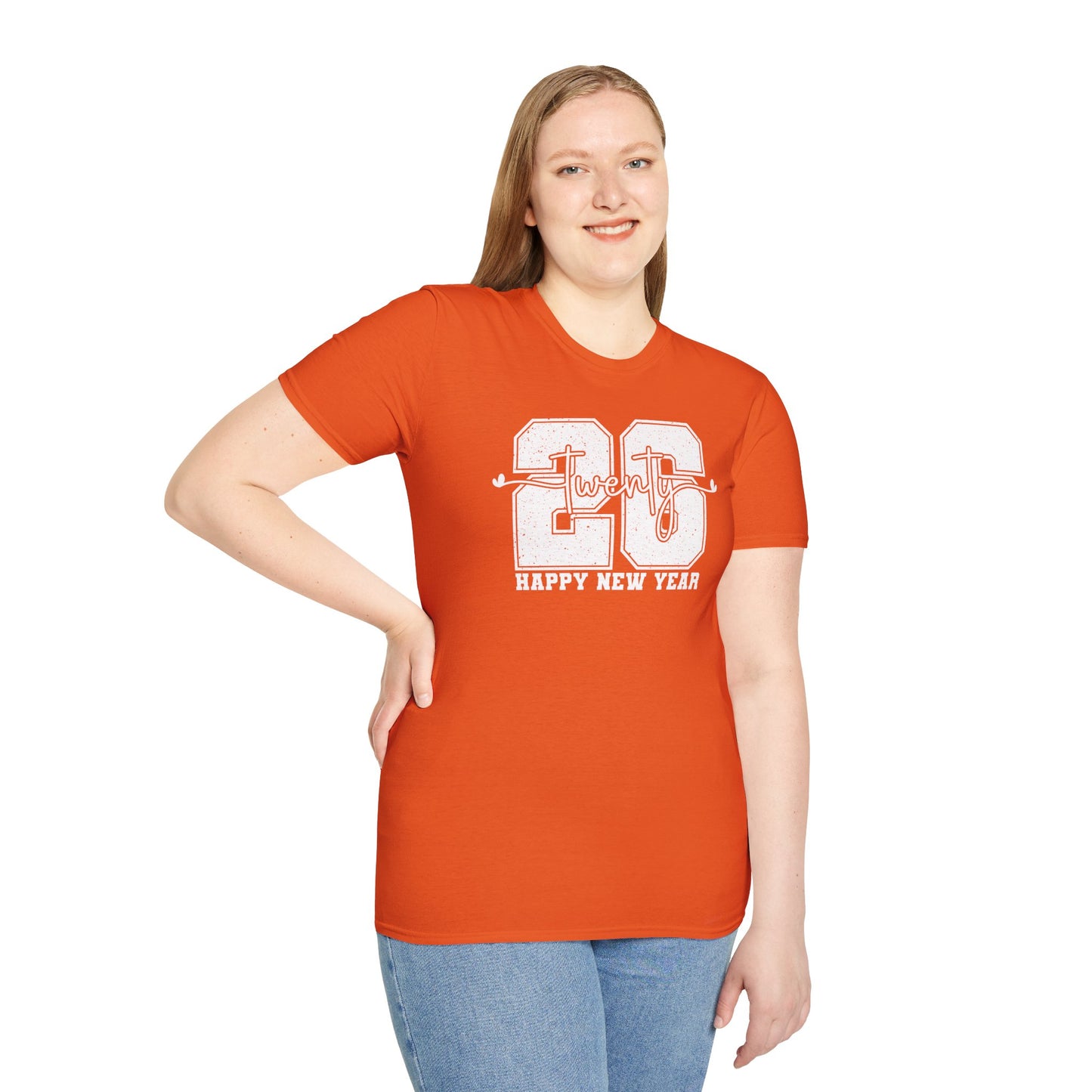 Happy New Year 2026 T-Shirt – Distressed Varsity 26 Twenty New Year Shirt, Retro College Style NYE Tee, New Year’s Eve Party Graphic Top
