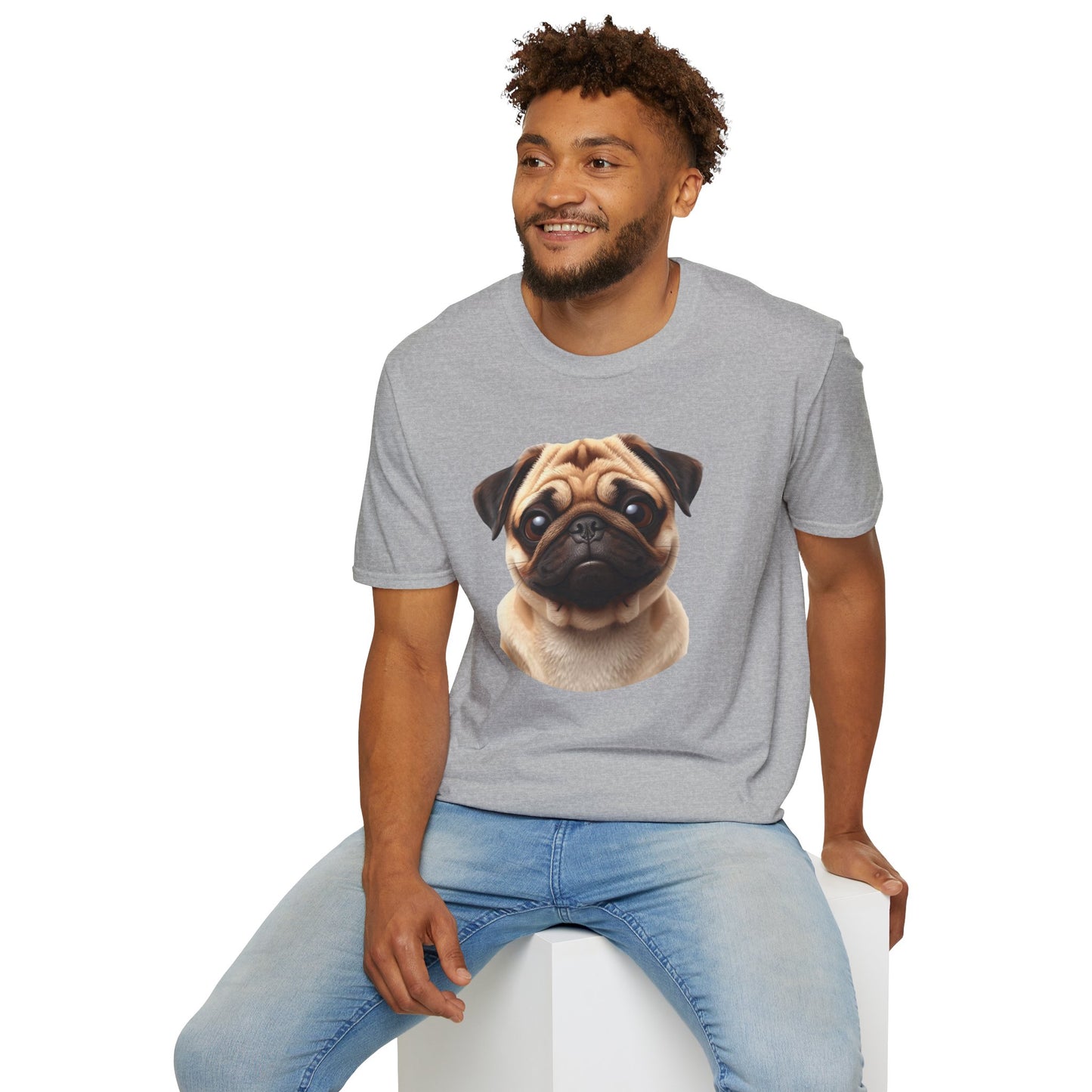 Pug Dog Portrait Shirt – Pug Dog Lover Gift, Cute Dog Mom Tee, Dog Dad Shirt, Pet Breed Apparel