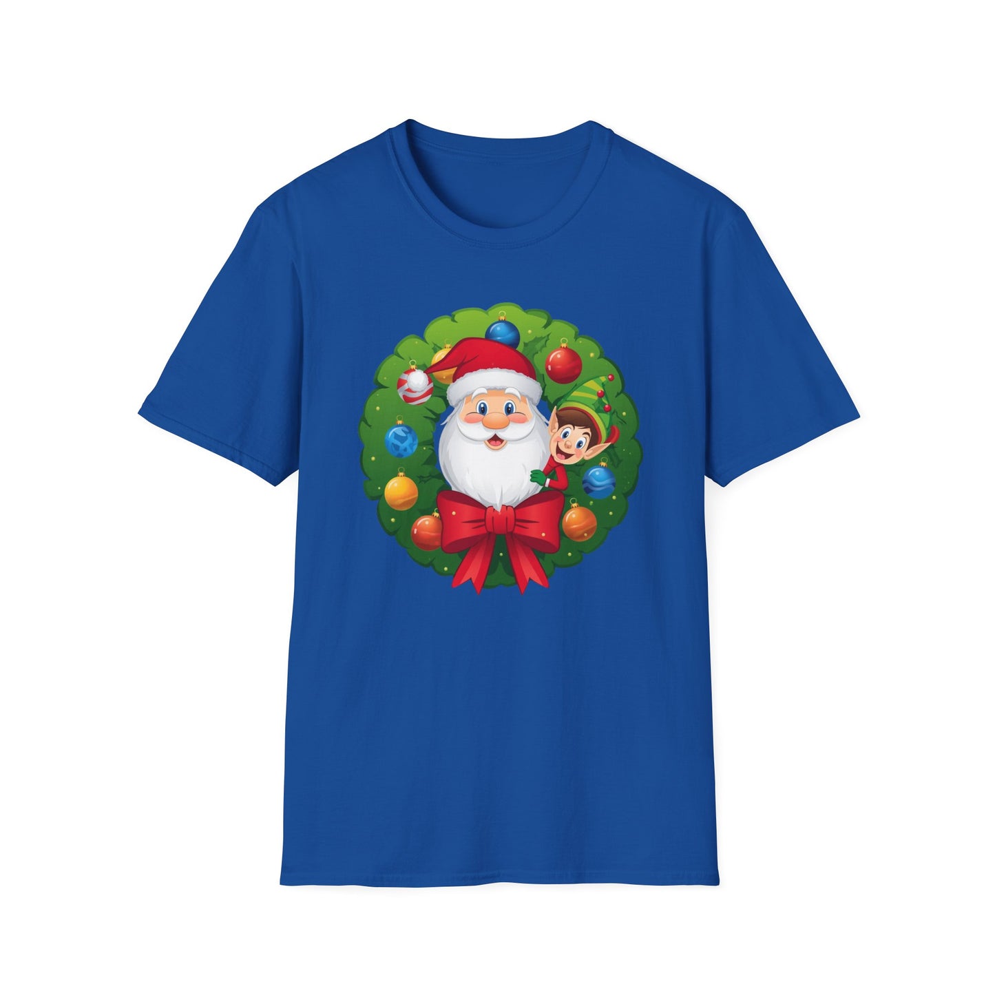 Santa and Elf on a Wreath Shirt, Family Christmas Shirts, Christmas T Shirt, Holiday Shirt, Cute Xmas Shirt for the family, Holiday Gift