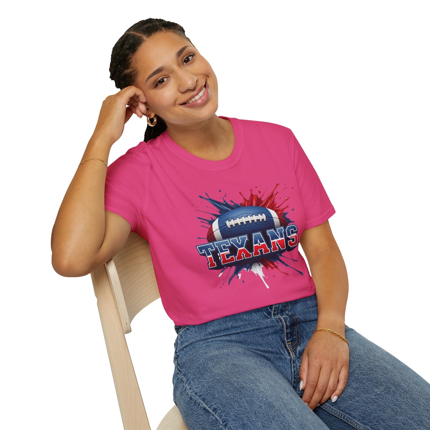 Houston Football Unisex T-Shirt, Houston Team Tee, Football Gift for Houston Fans, Game Day Shirt, Sports Fan Apparel, Football Tee
