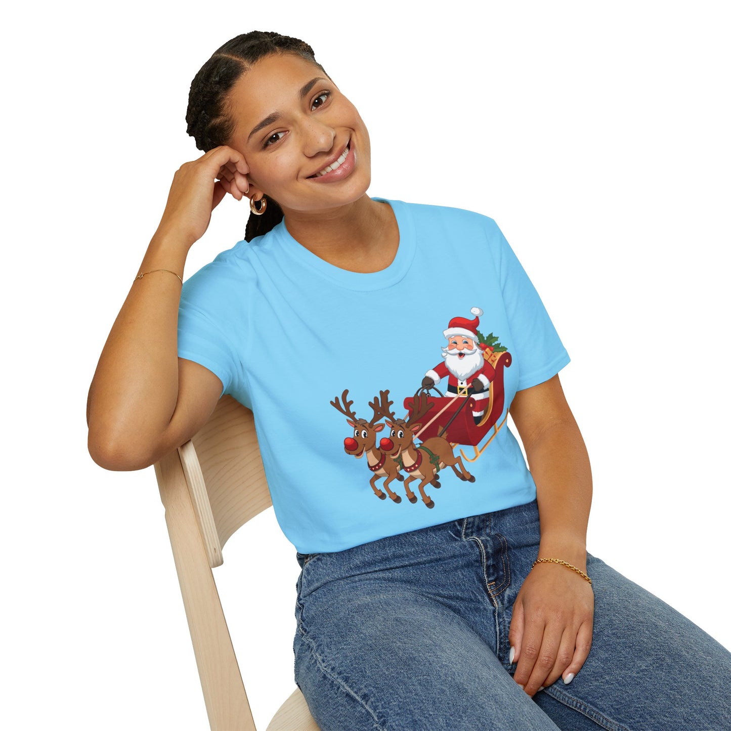 Santa flying Sleigh Shirt, Family Christmas Shirts, Christmas T Shirt, Holiday Shirt, Cute Xmas Shirt for the family, Holiday Gift