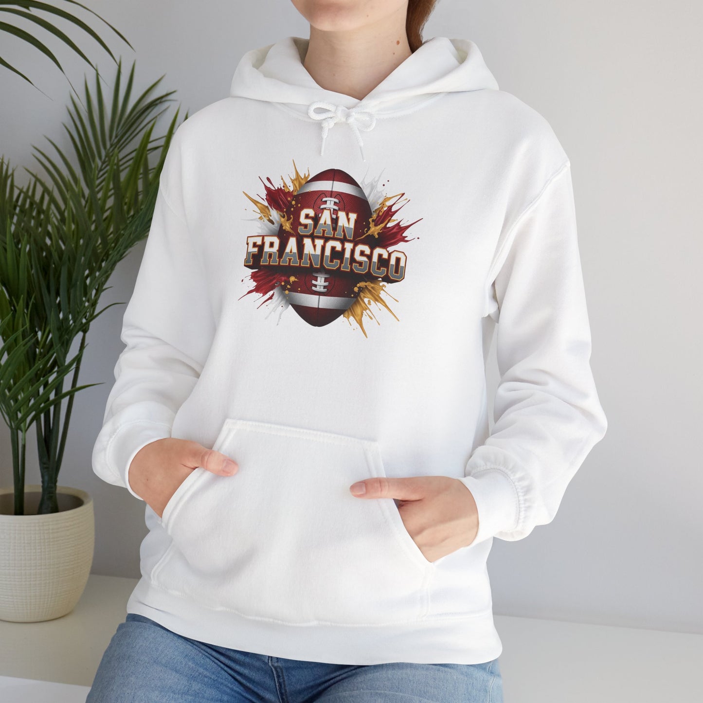 San Francisco Football Hoodie, San Francisco Team Hoodie, Football Gift for San Francisco Fans, Game Day Sports Fan Apparel, Football Fan