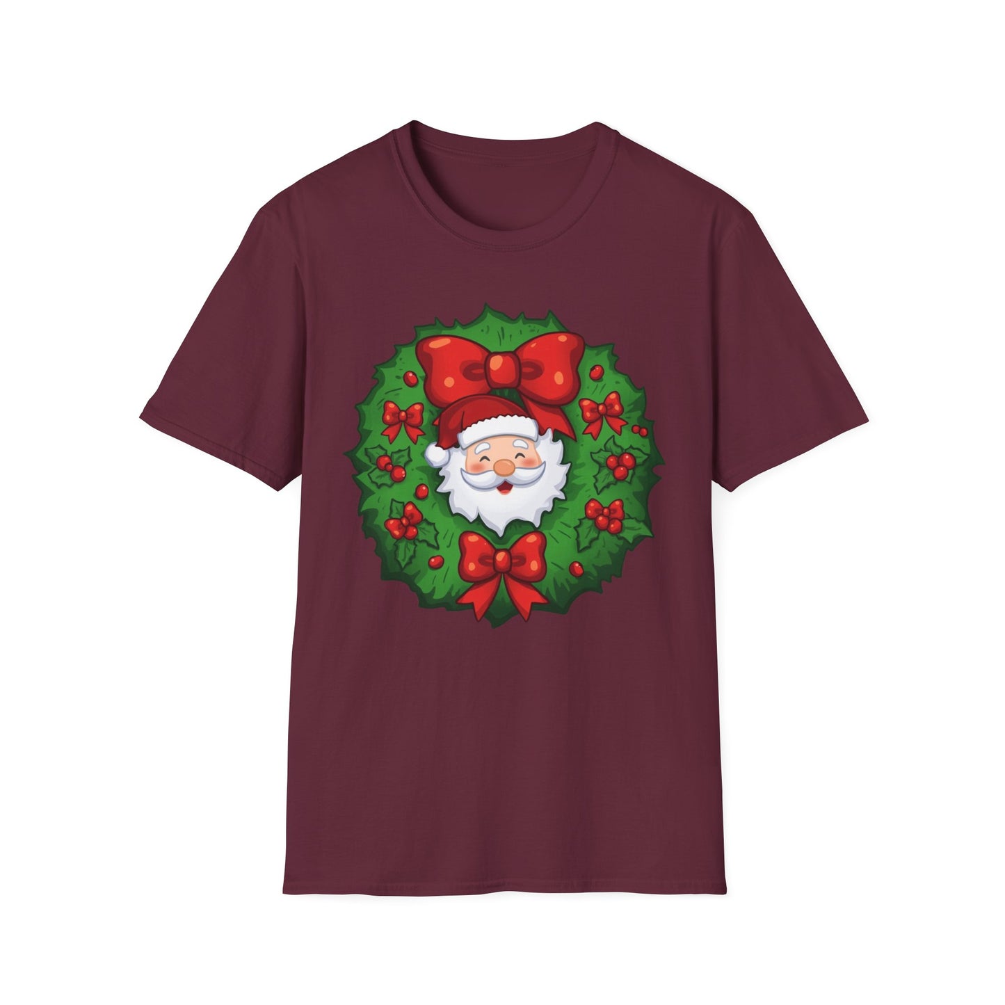 Santa Wreath Shirt, Family Christmas Shirts, Christmas T Shirt, Holiday Shirt, Cute Xmas Shirt for the family, Holiday Gift