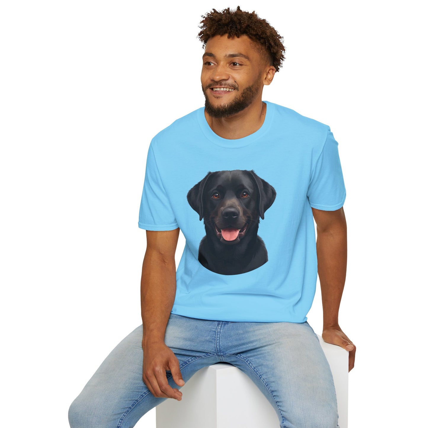 Labrador Retriever Dog Portrait Shirt – Black Lab Dog Lover Gift, Cute Dog Mom Tee, Dog Dad Shirt, Pet Breed Apparel