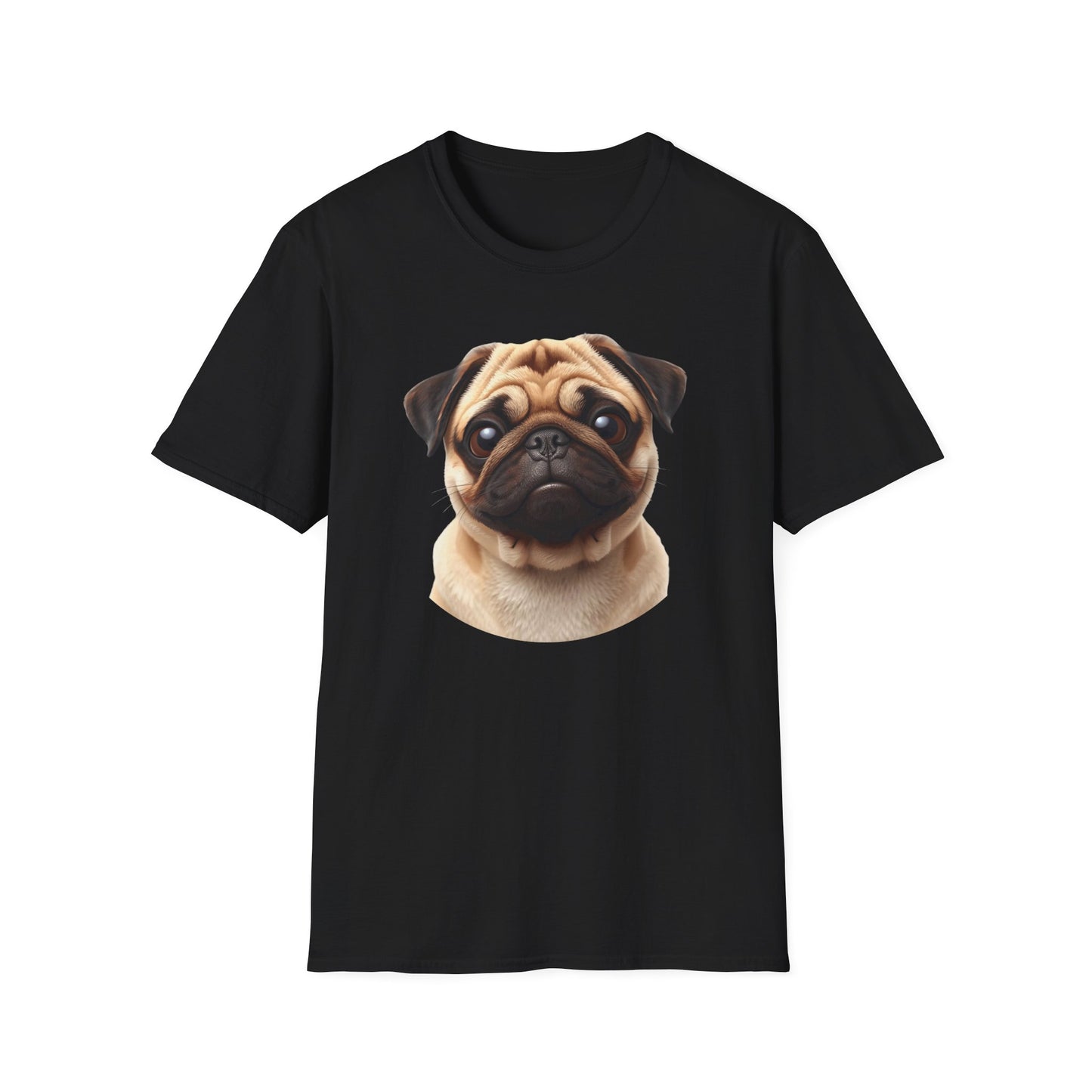Pug Dog Portrait Shirt – Pug Dog Lover Gift, Cute Dog Mom Tee, Dog Dad Shirt, Pet Breed Apparel