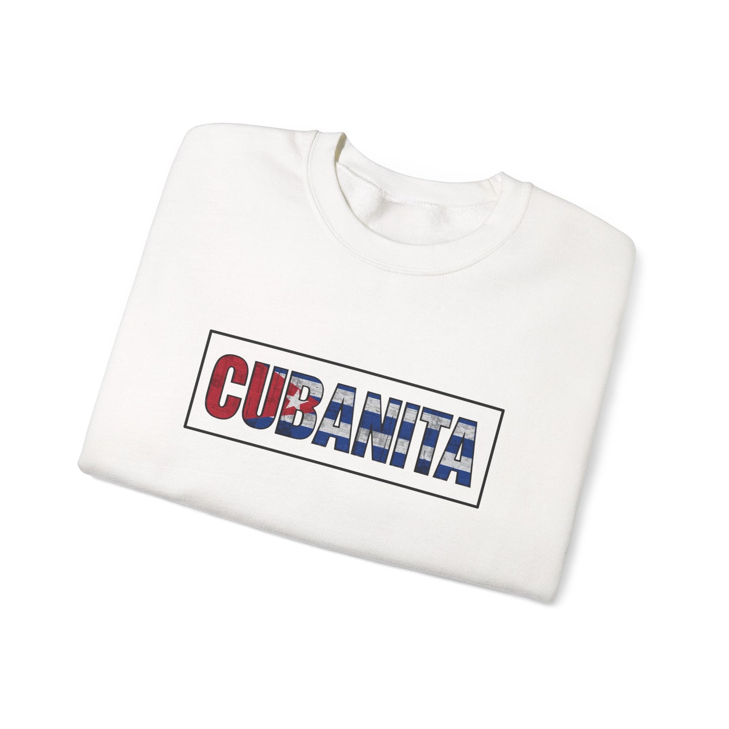 CUBANITA Sweatshirt – Cuban Flag Sweatshirt for Women, Latina Pride Sweatshirt, Cuba Heritage Top, Cuban Culture Graphic Sweatshirt