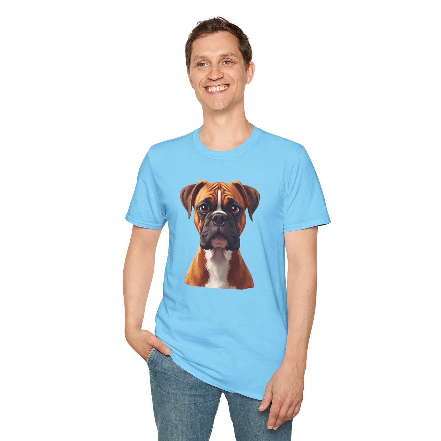 Boxer Dog Portrait Shirt – Boxer Dog Lover Gift, Cute Dog Mom Tee, Dog Dad Shirt, Pet Breed Apparel