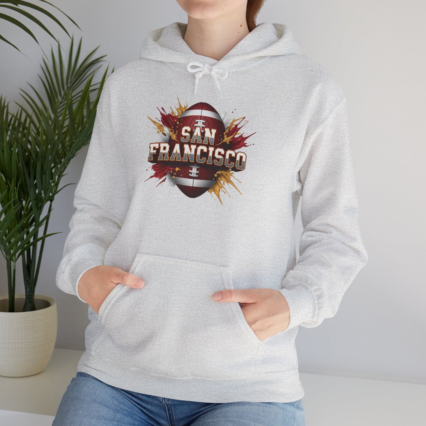 San Francisco Football Hoodie, San Francisco Team Hoodie, Football Gift for San Francisco Fans, Game Day Sports Fan Apparel, Football Fan