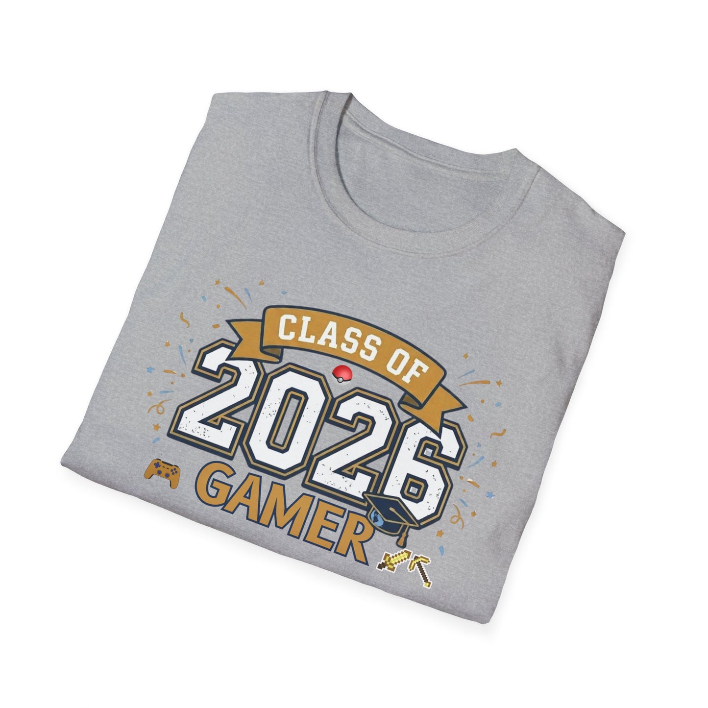 Class of 2026 Gamer T-Shirt – Graduation Gift for Gamers, Senior 2026 Shirt, Video Game Grad Tee, High School or College