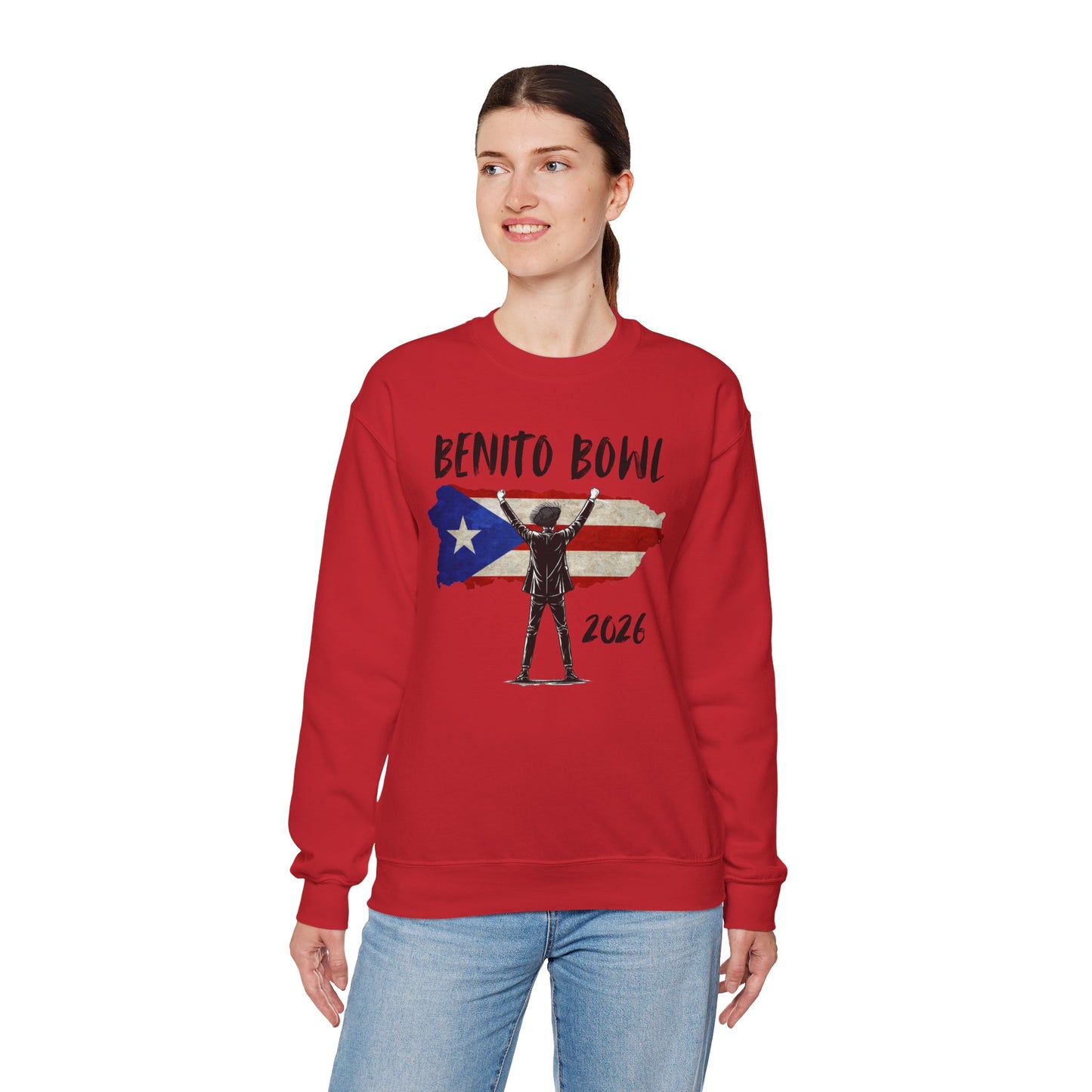 Benito Bowl 2026 PR Flag Sweatshirt, Benito Bowl, Football Fan Gift, Puerto Rico Boricua Heritage Culture Pride sweatshirt