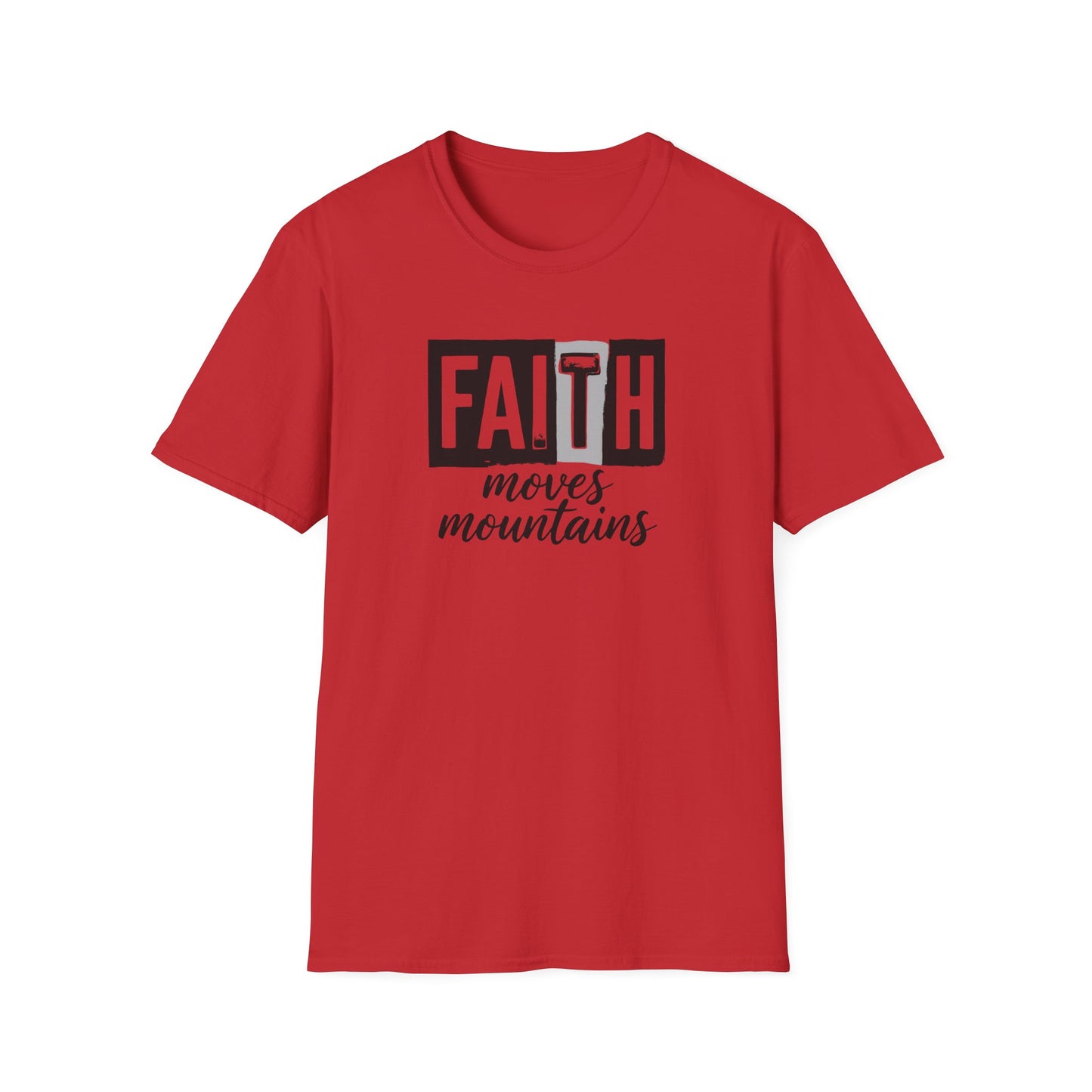 Faith Moves Mountains T-Shirt – Inspirational Christian Shirt, Bible Verse Faith Tee, Motivational Religious Apparel