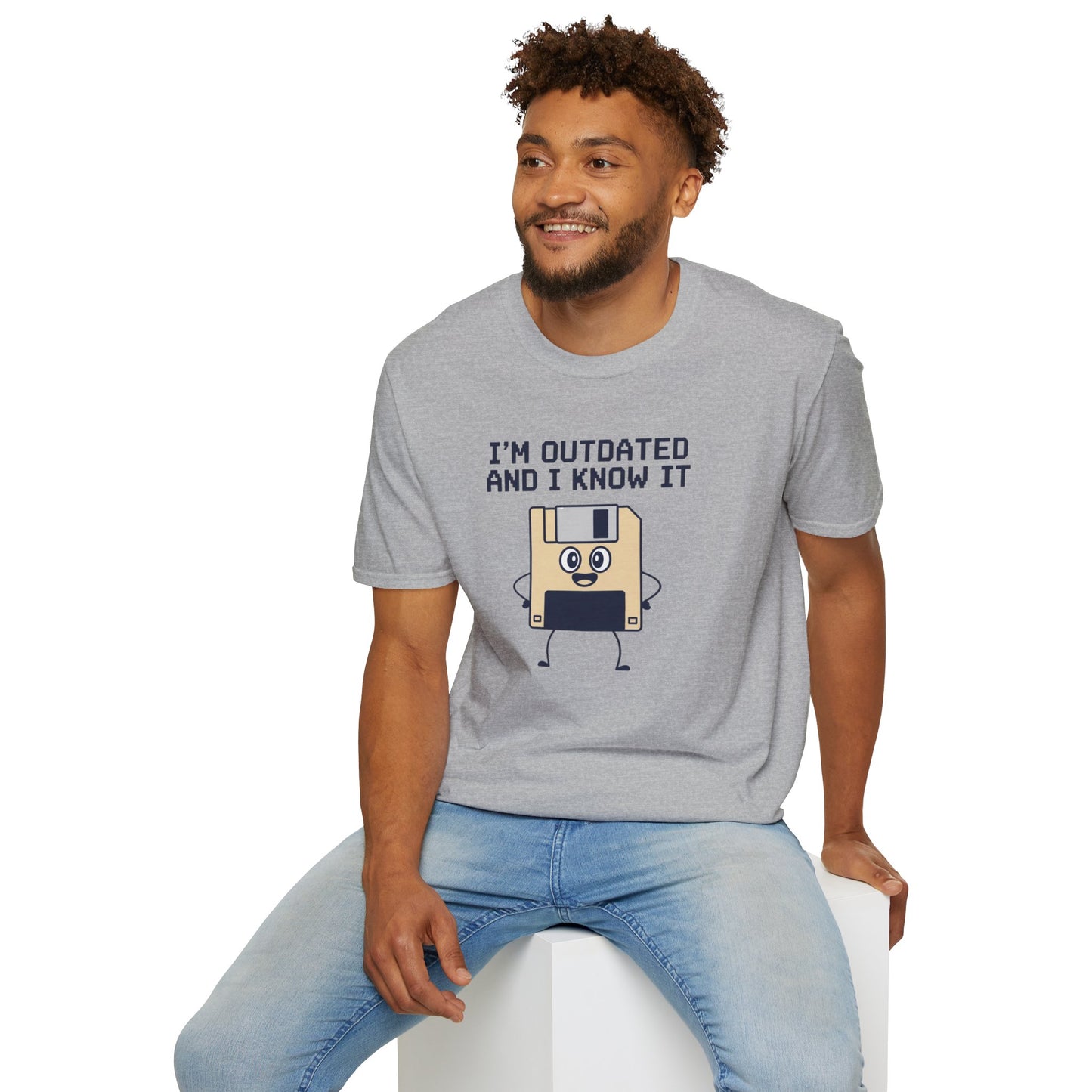 Funny Floppy Disk Shirt, Im Outdated and I Know It Tee, Retro Tech Shirt, Computer Nerd Gift, Geek Unisex T Shirt