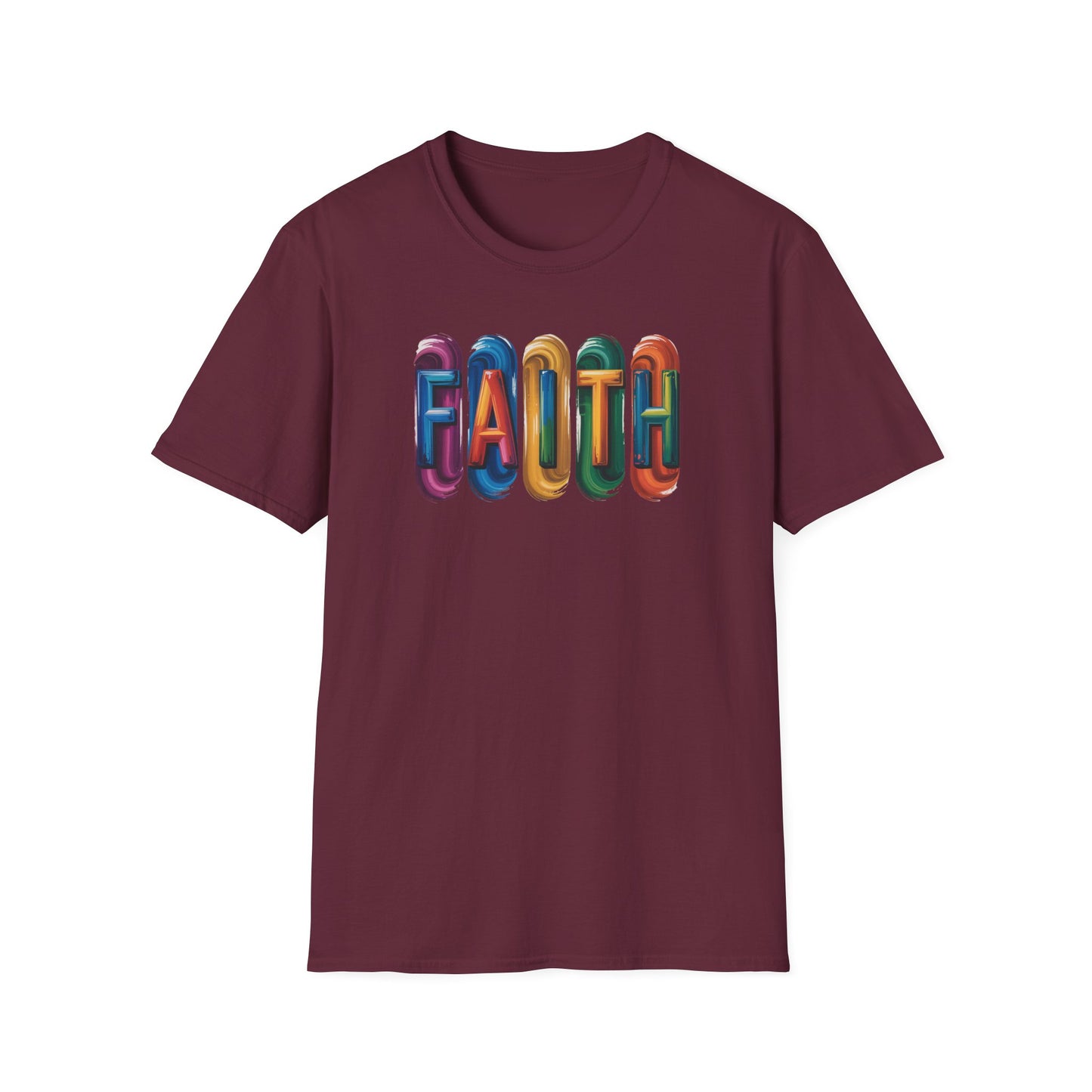 FAITH T-Shirt – Inspirational Christian Shirt for Men & Women, Colorful Faith Graphic Tee, Motivational Religious Apparel