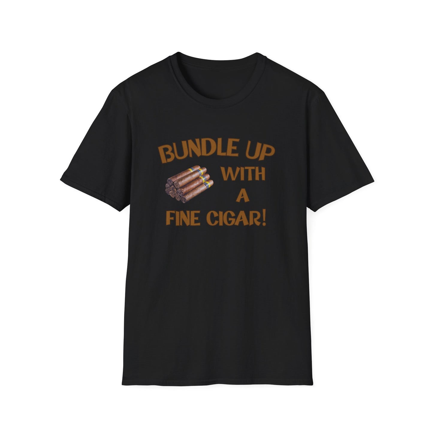 Bundle Up With A Fine Cigar Unisex T-Shirt, BBQ Pool Party Shirt, Relaxation Leisure, Cigar lover Gift, Cigar Aficionado, Dad Gift