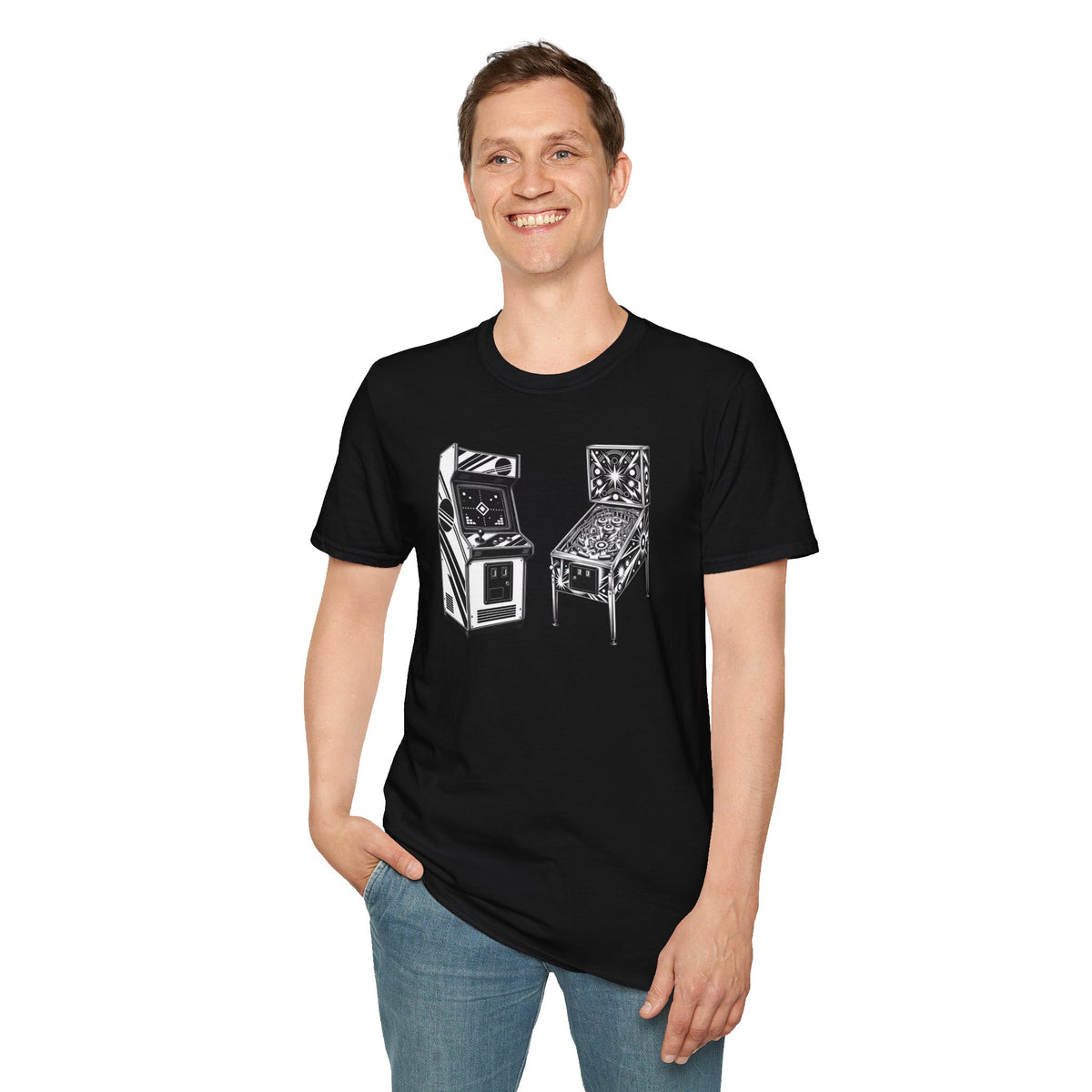 Arcade Game Shirt, Retro Pinball T-Shirt, Vintage Gaming Tee, Game Room Gift, Old School Gamer Shirt