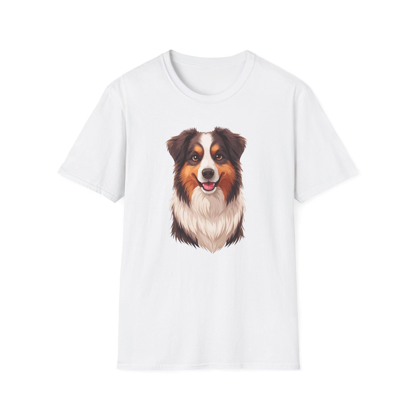 Australian Shepherd Dog Portrait Shirt – Aussie Dog Lover Gift, Cute Dog Mom Tee, Dog Dad Shirt, Pet Breed Apparel