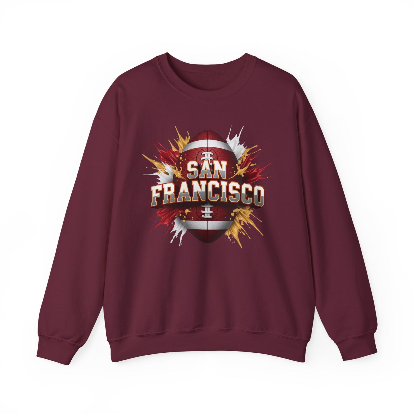 San Francisco Football Sweatshirt, San Francisco Team Sweatshirt, Football Gift for San Fran Fans, Game Day Fan Apparel, Football Fan Gift