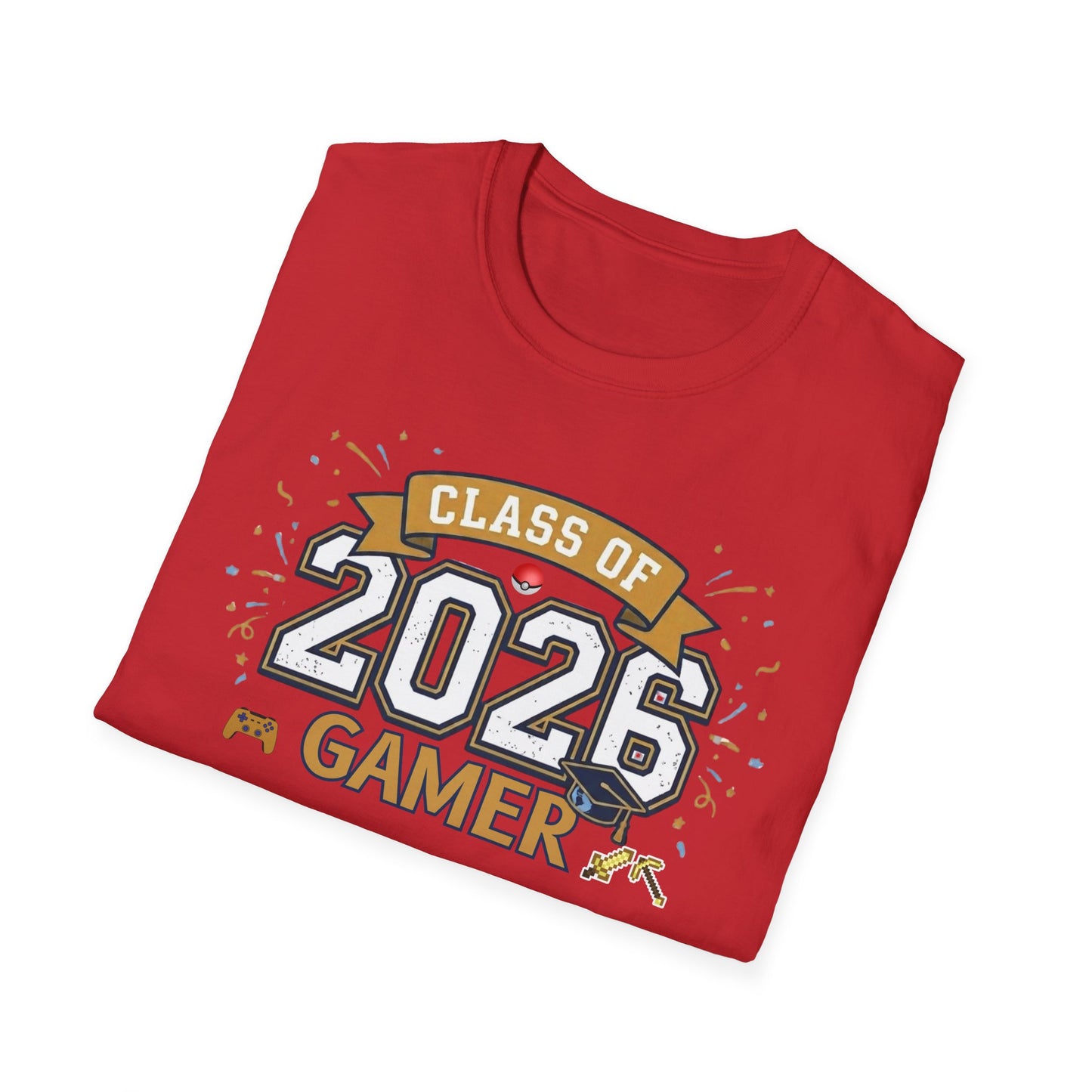 Class of 2026 Gamer T-Shirt – Graduation Gift for Gamers, Senior 2026 Shirt, Video Game Grad Tee, High School or College