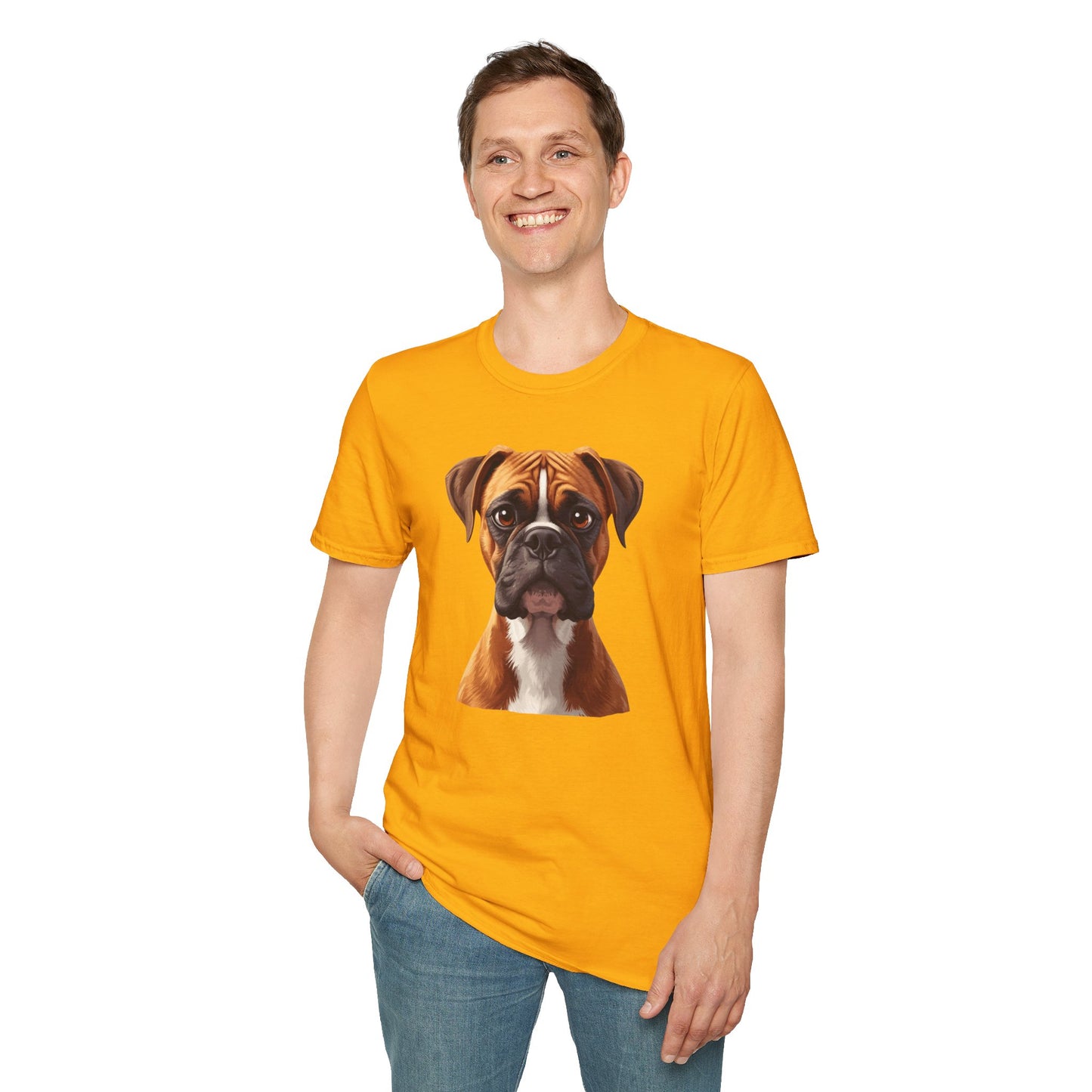 Boxer Dog Portrait Shirt – Boxer Dog Lover Gift, Cute Dog Mom Tee, Dog Dad Shirt, Pet Breed Apparel