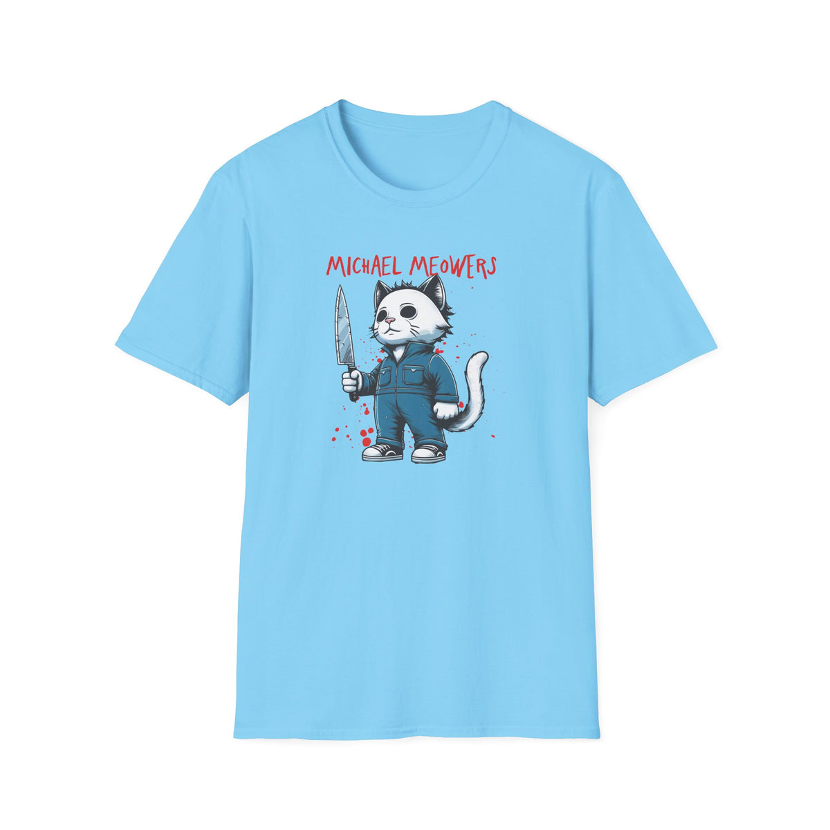 Michael Meowers Halloween Funny Cat T-Shirt, Scary Movie Tee, Halloween Cat Shirt, Horror Movie Cat Fan Gift, Horror Movie Character