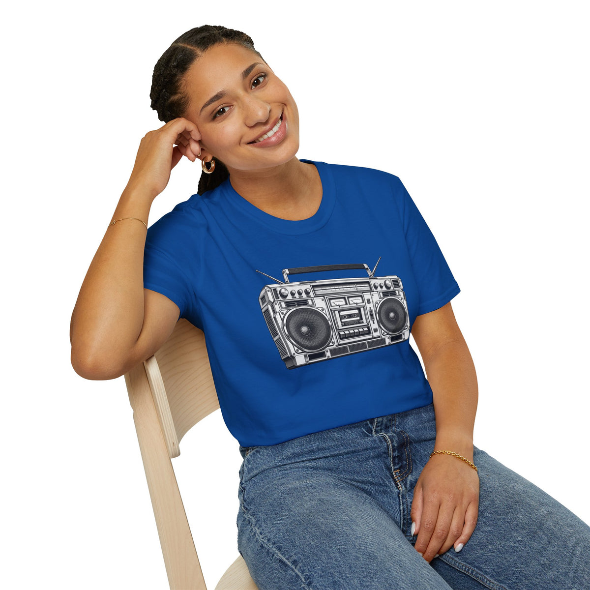 Boombox T-Shirt, Retro Music Shirt, Vintage Cassette Radio Tee, 80s 90s Nostalgia, Music Lover Gift