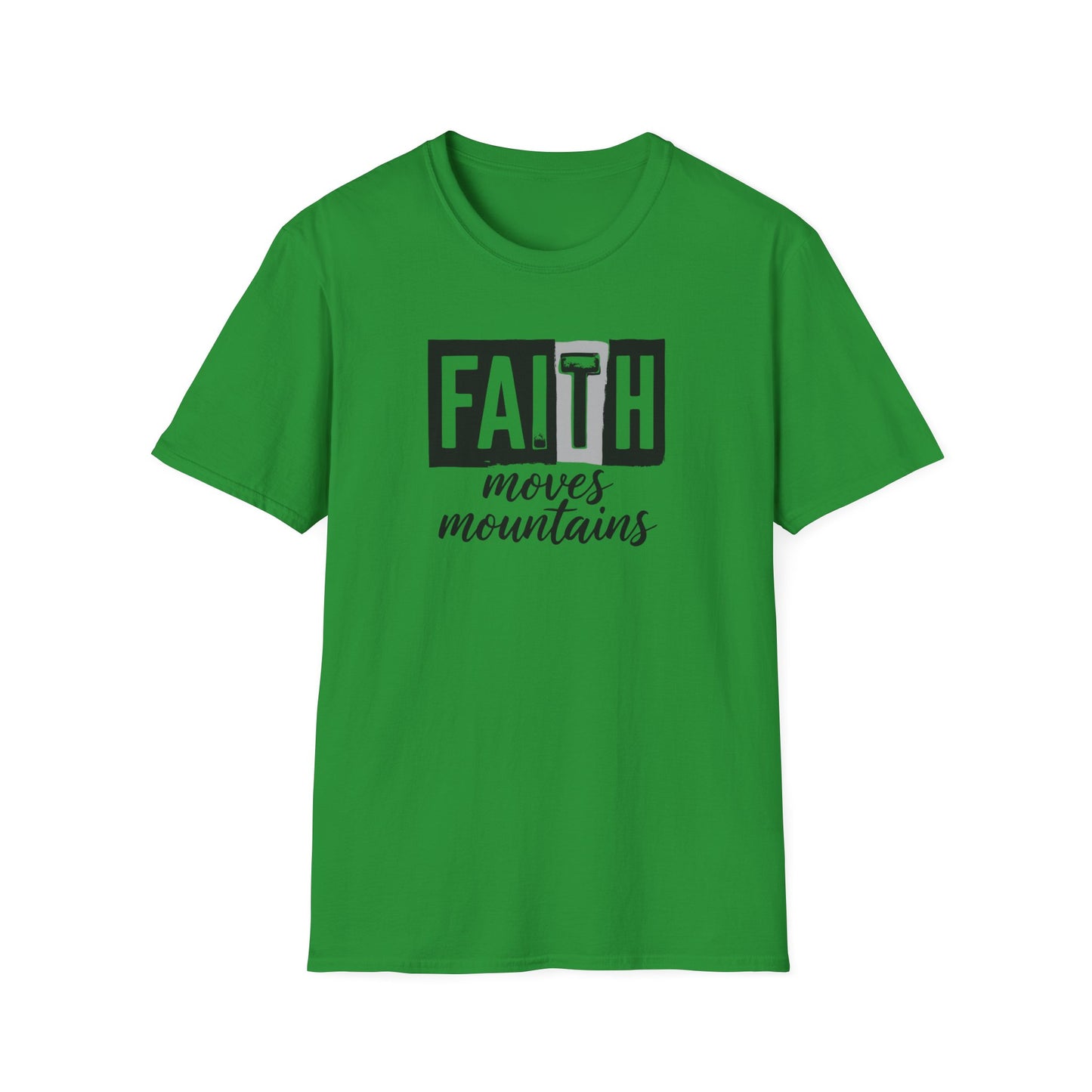 Faith Moves Mountains T-Shirt – Inspirational Christian Shirt, Bible Verse Faith Tee, Motivational Religious Apparel