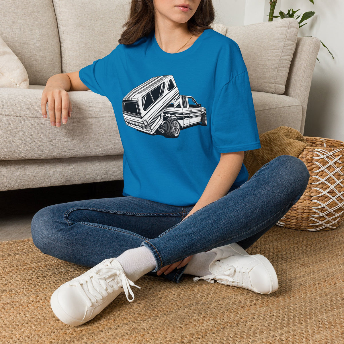 Mini Truck Lowrider Shirt, Lowrider Bed Dancer Truck T-Shirt, Custom Lowered Truck Tee, Car Enthusiast Gift