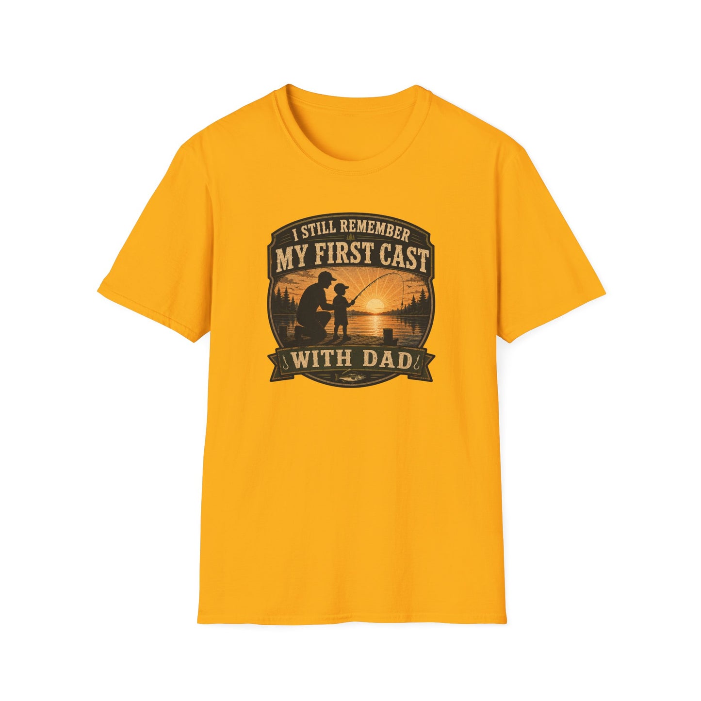 Fishing Dad Shirt, First Cast with Dad Tee, Fathers Day Fishing T-Shirt, Fisherman Gift, Dad and Son Fishing Shirt