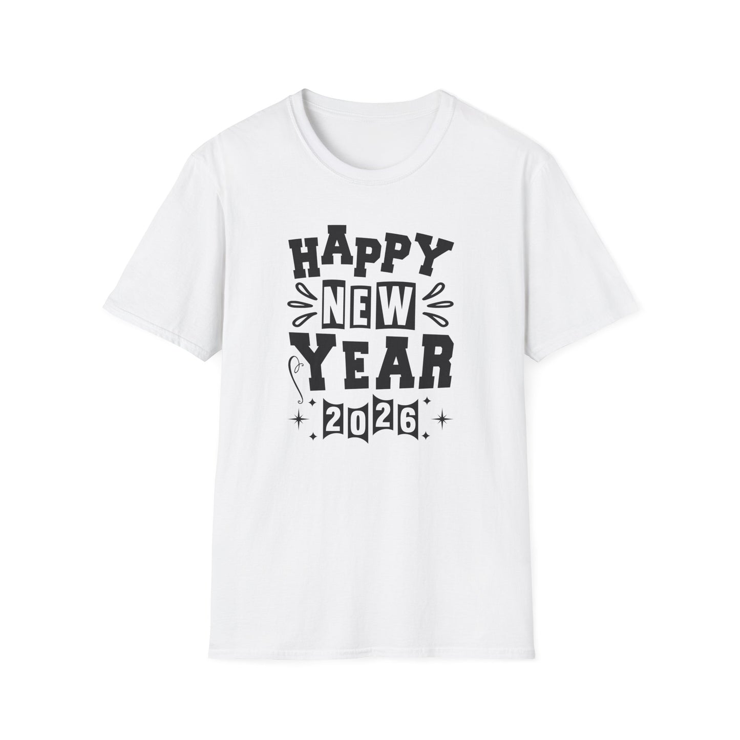 Happy New Year 2026 T-Shirt – Retro New Year Graphic Tee, NYE Party Shirt, Vintage Bold Typography 2026 Shirt, New Year’s Eve Countdown Outfit