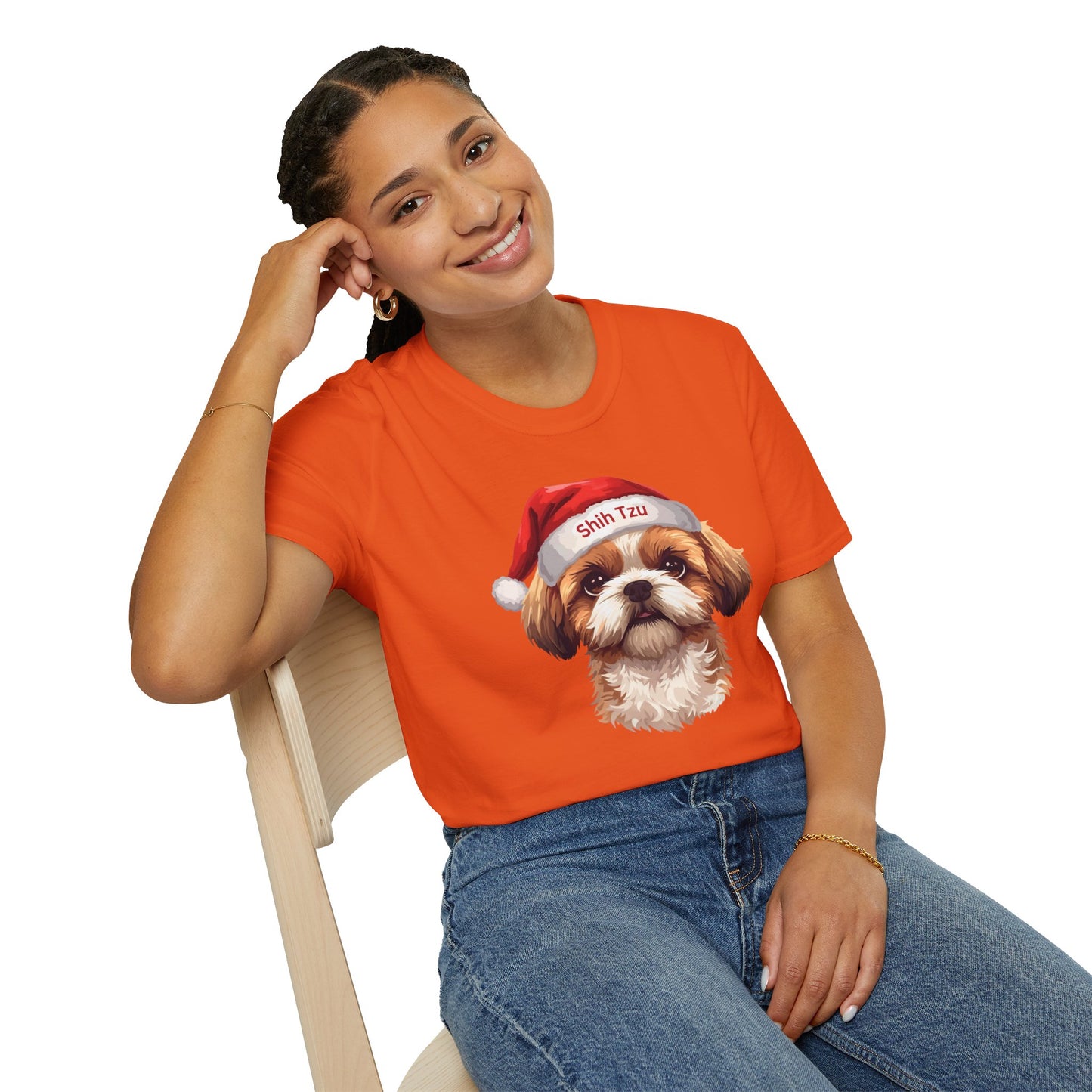 Shih Tzu Dog Portrait Shirt – Shih Tzu Dog Lover Gift, Cute Dog Mom Tee, Dog Dad Shirt, Pet Breed Apparel