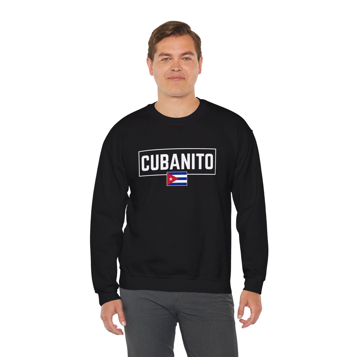 CUBANITO Sweatshirt – Cuban Flag Sweatshirt for Men, Latino Pride Sweatshirt, Cuba Heritage Top, Cuban Culture Graphic Sweatshirt