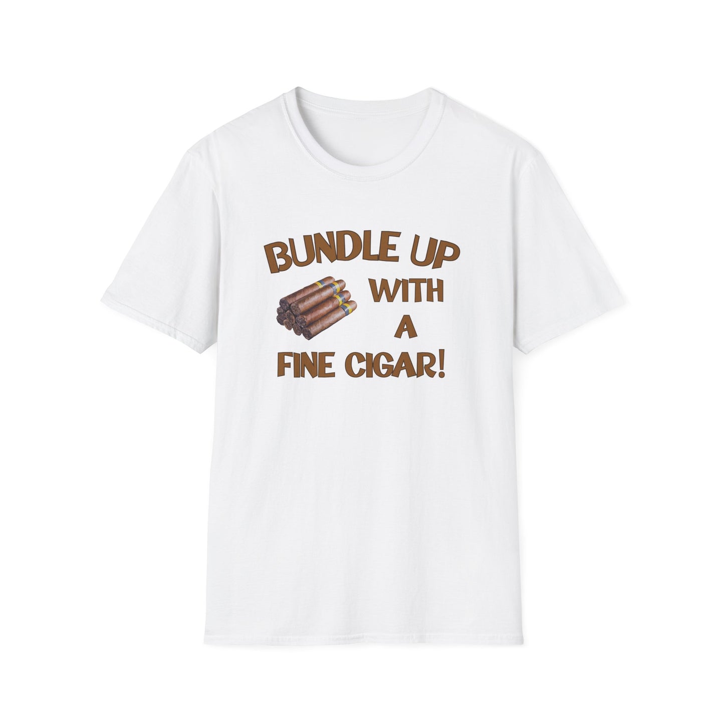 Bundle Up With A Fine Cigar Unisex T-Shirt, BBQ Pool Party Shirt, Relaxation Leisure, Cigar lover Gift, Cigar Aficionado, Dad Gift