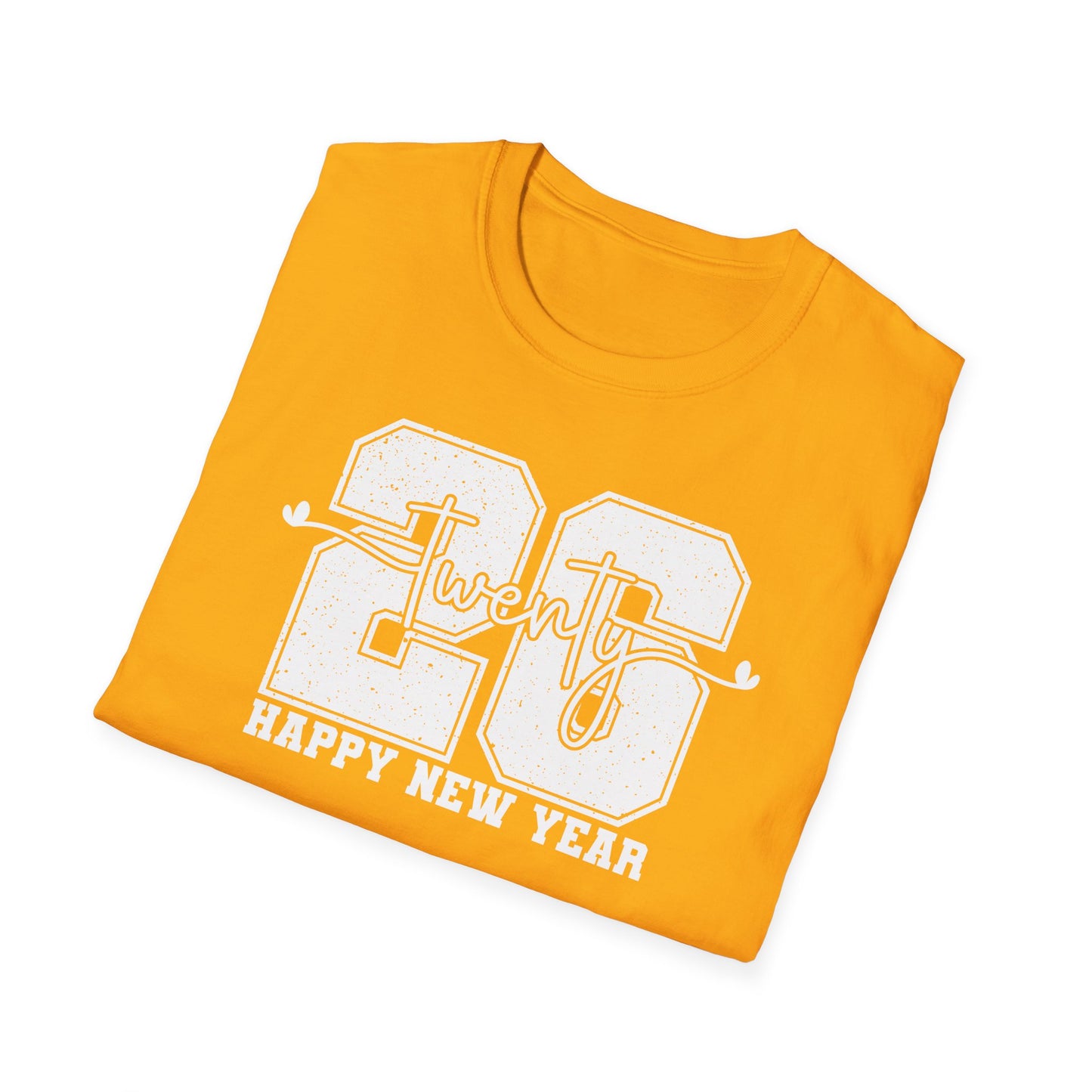 Happy New Year 2026 T-Shirt – Distressed Varsity 26 Twenty New Year Shirt, Retro College Style NYE Tee, New Year’s Eve Party Graphic Top