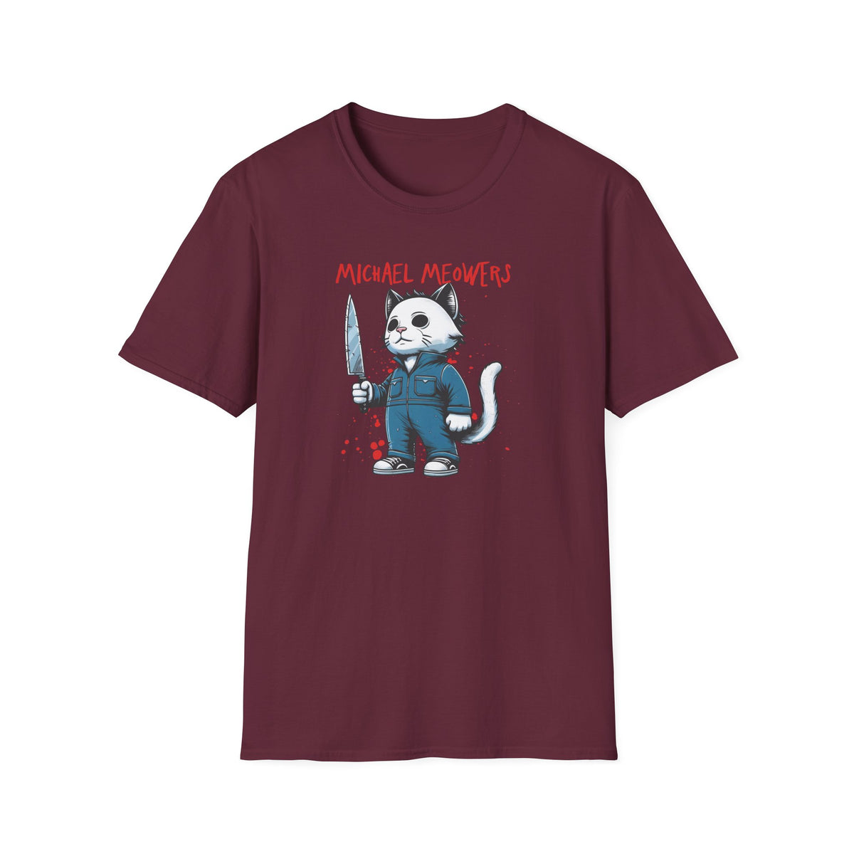 Michael Meowers Halloween Funny Cat T-Shirt, Scary Movie Tee, Halloween Cat Shirt, Horror Movie Cat Fan Gift, Horror Movie Character