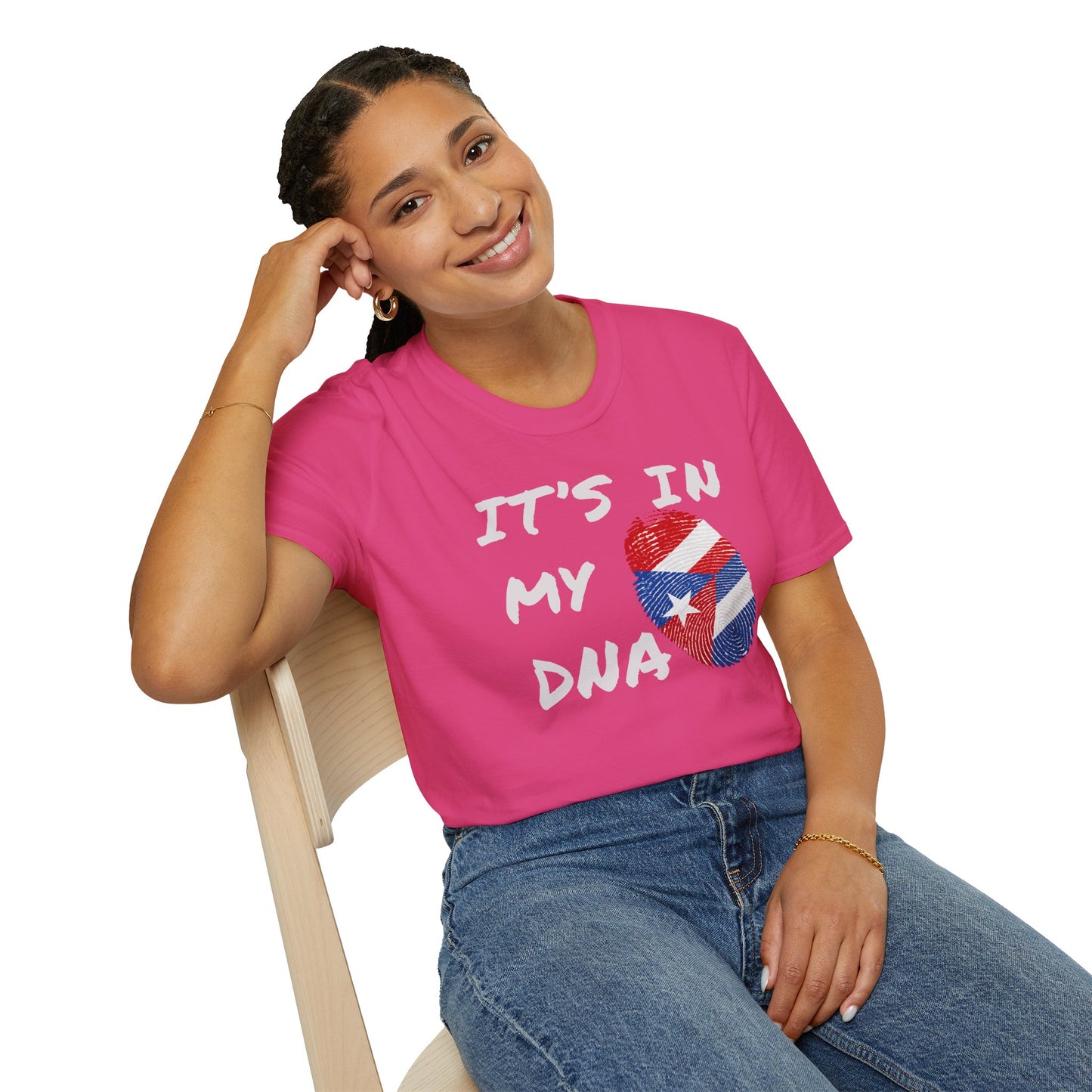 It's In My DNA Cuba-Rican Pride T-Shirt, Graphic Tee for Hispanic Heritage, Cuban - Puerto Rican Heritage, Cuba - Boriqua Pride Tee Gift